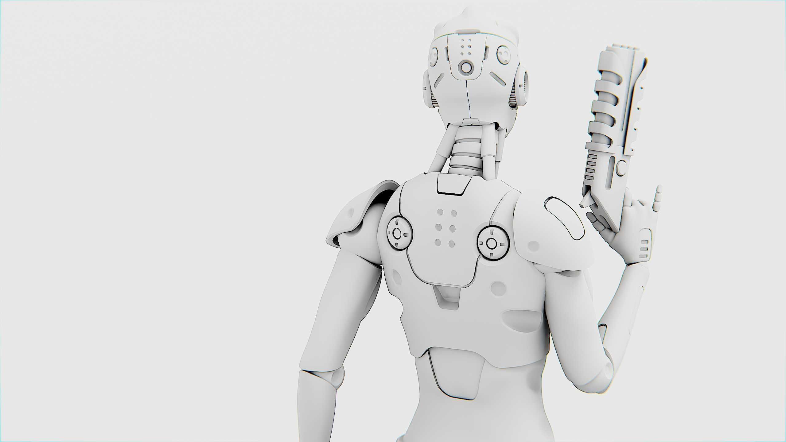 ANDROID GENOVA-X  Rigged for Unreal Engine - Unity - MIXAMO 3D model_35