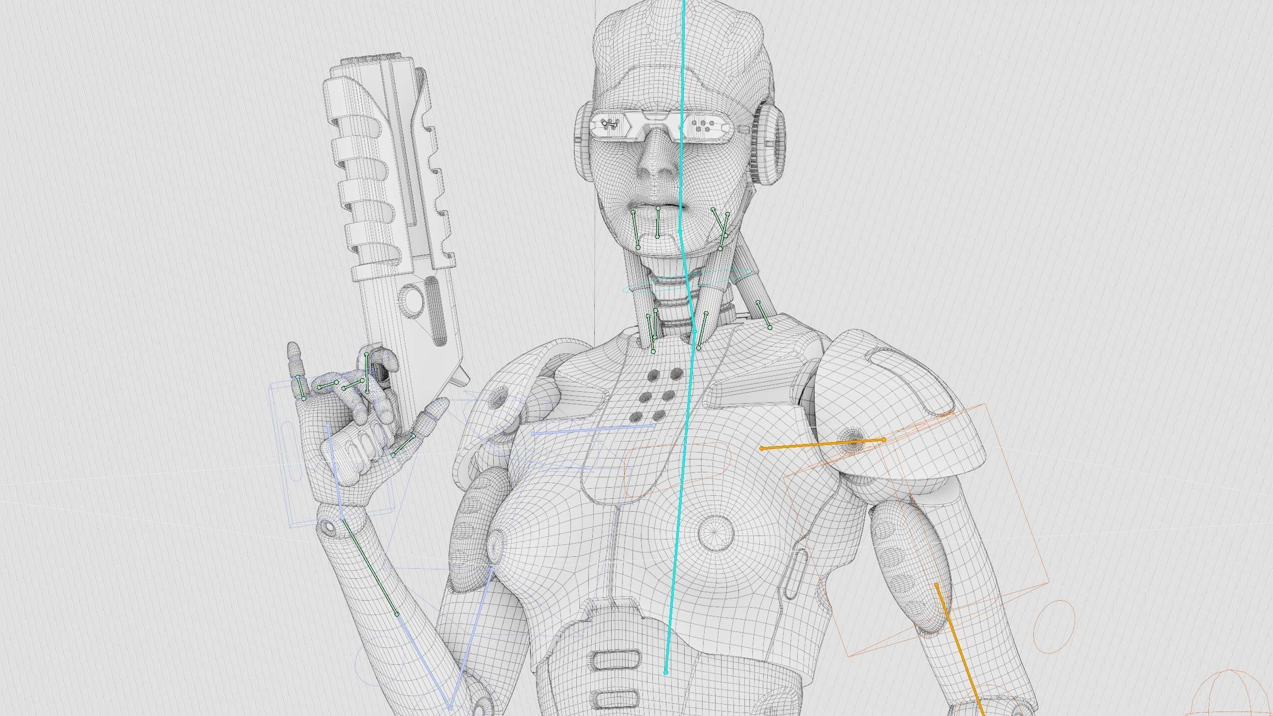 ANDROID GENOVA-X  Rigged for Unreal Engine - Unity - MIXAMO 3D model_42
