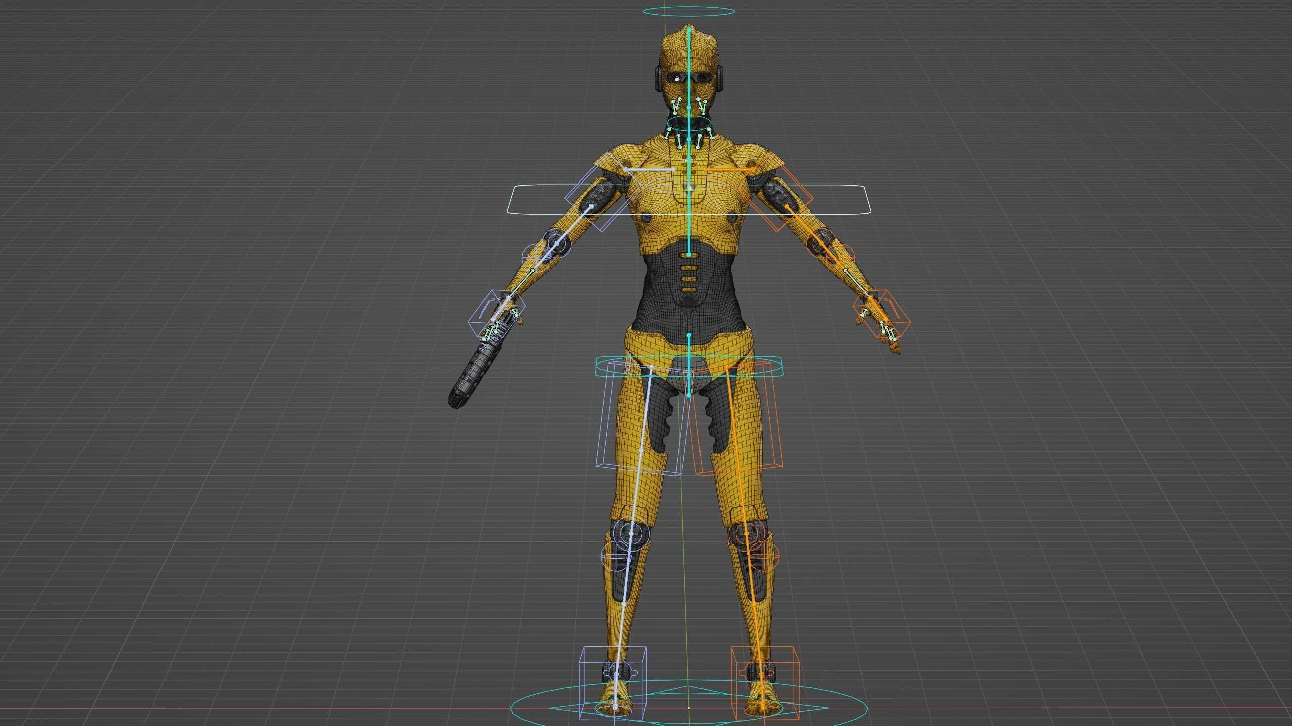 ANDROID GENOVA-X  Rigged for Unreal Engine - Unity - MIXAMO 3D model_39