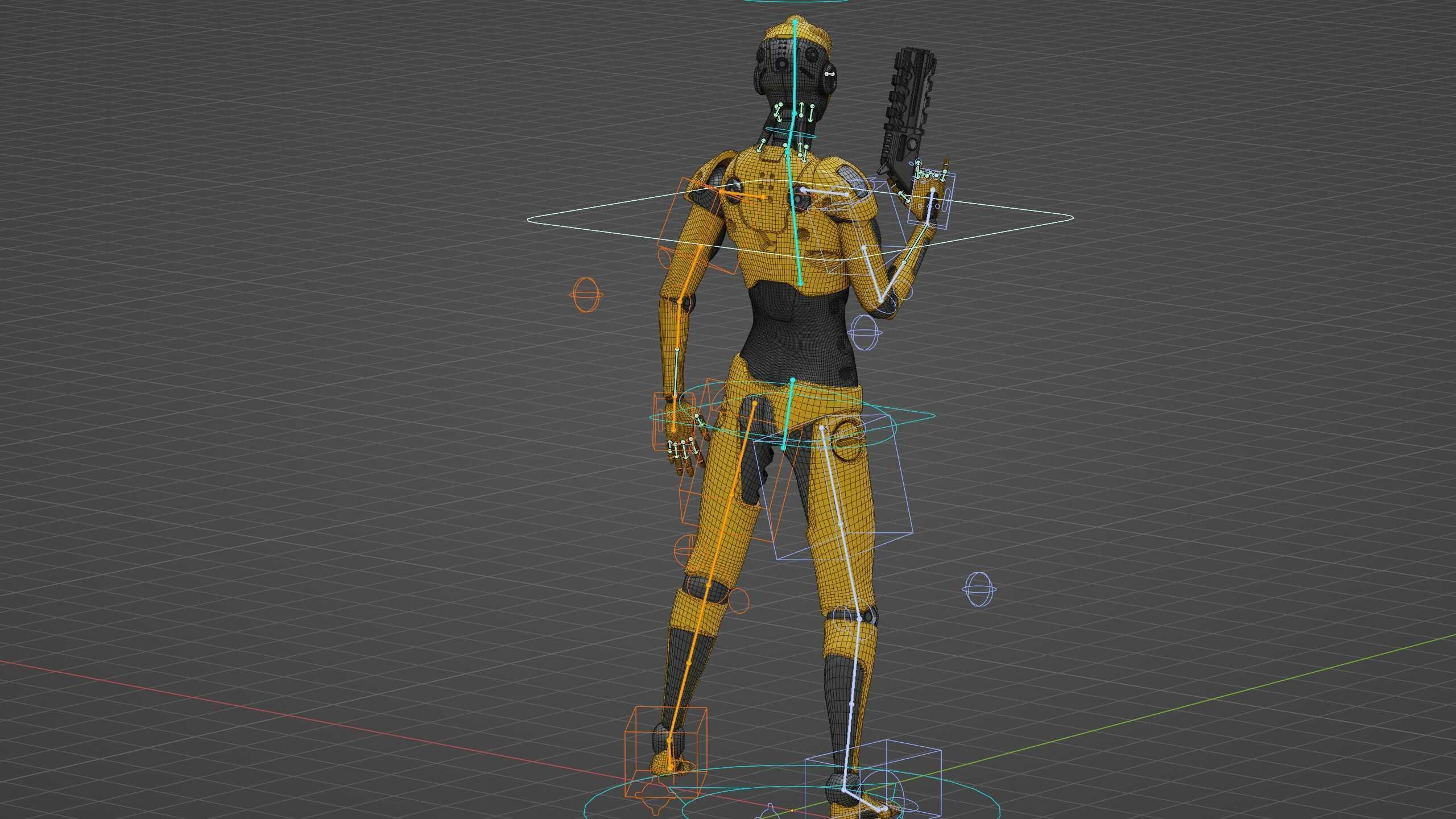 ANDROID GENOVA-X  Rigged for Unreal Engine - Unity - MIXAMO 3D model_38