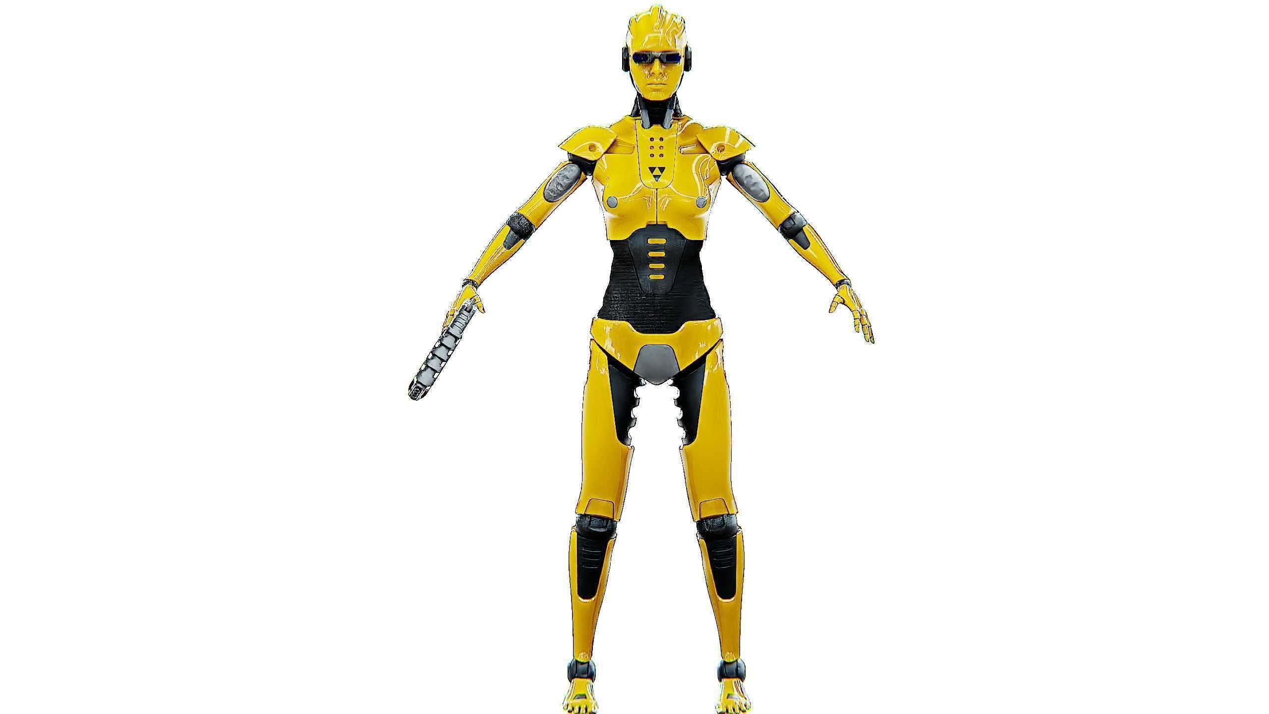 ANDROID GENOVA-X  Rigged for Unreal Engine - Unity - MIXAMO 3D model_30