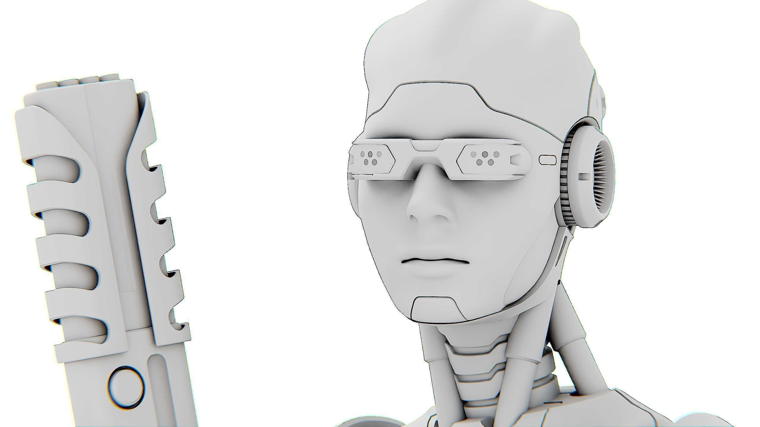 ANDROID GENOVA-X  Rigged for Unreal Engine - Unity - MIXAMO 3D model_36