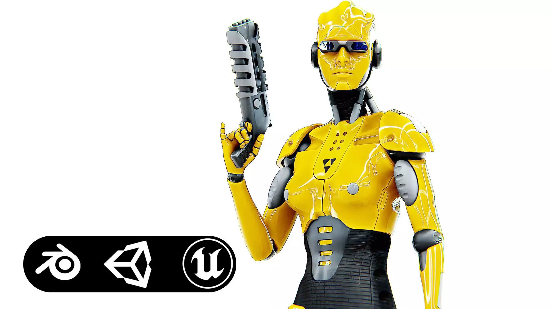 ANDROID GENOVA-X  Rigged for Unreal Engine - Unity - MIXAMO 3D model_0