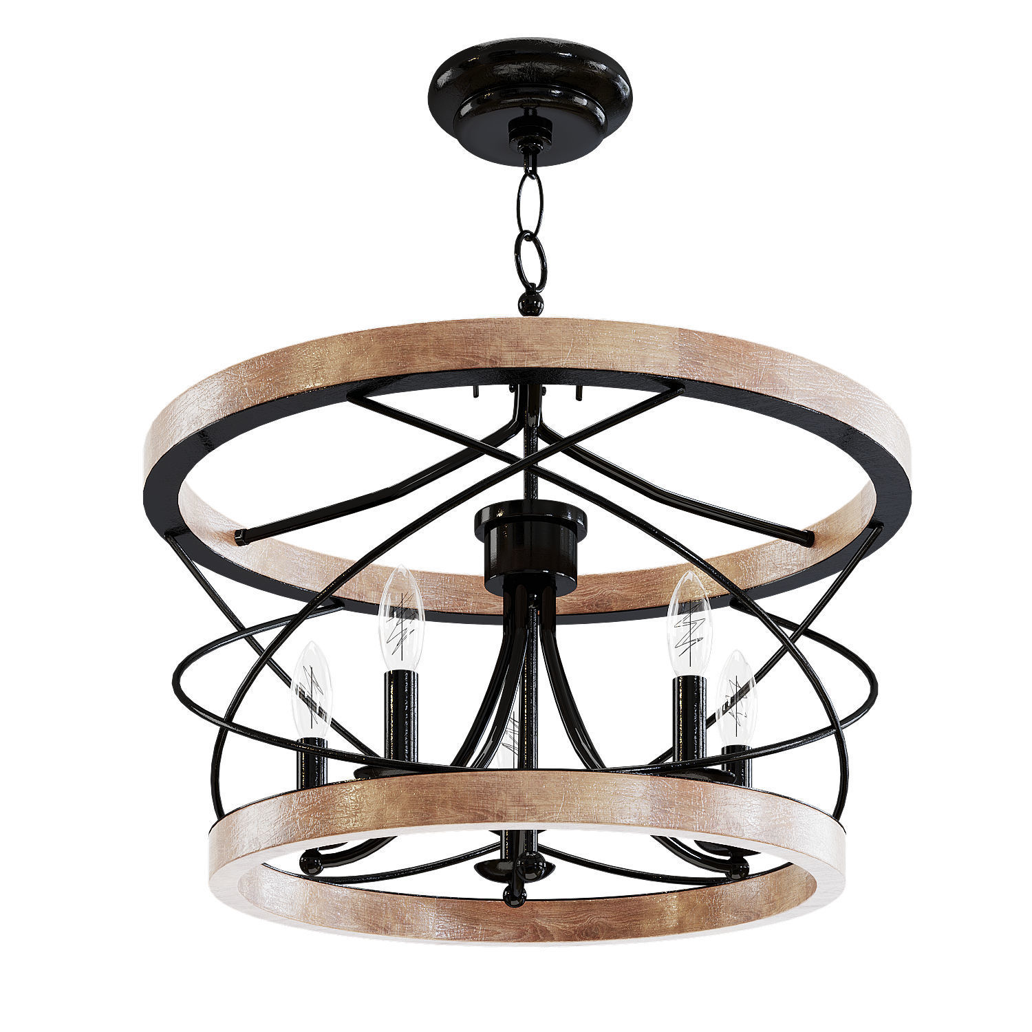 Ambrose 5 Chandelier Light by Laurel Foundry 3D model_1