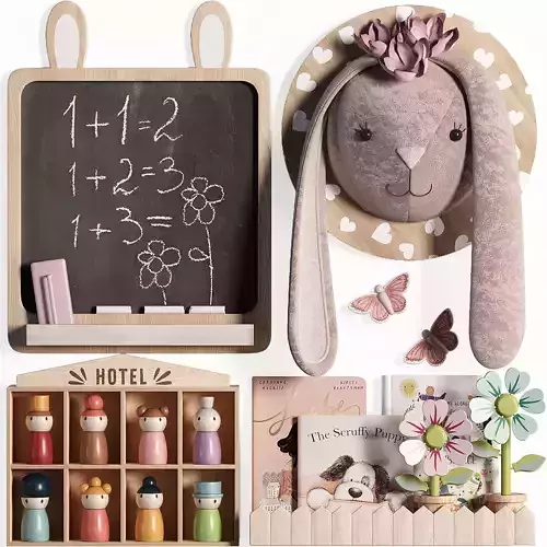 M Chalkboard Shelf  Plush Toy  Wall Decor 02