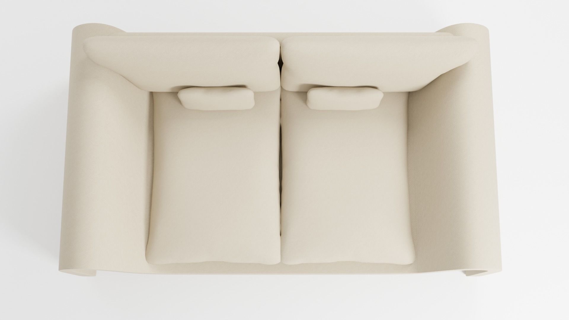 Sofa in a modern minimalist style in beige tones 3D model_5