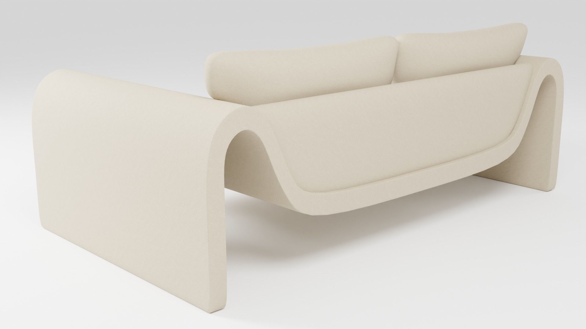 Sofa in a modern minimalist style in beige tones 3D model_3