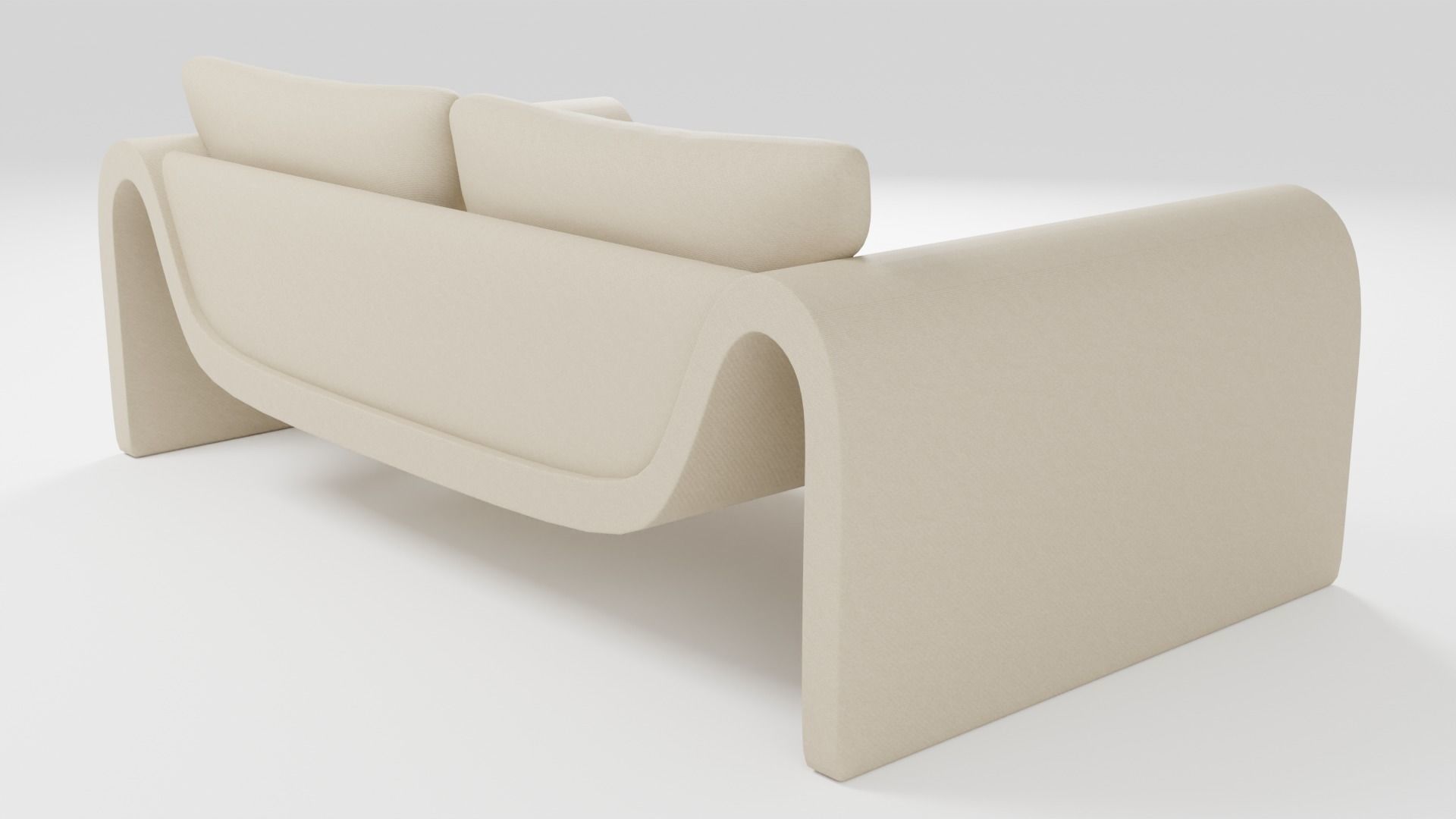 Sofa in a modern minimalist style in beige tones 3D model_2