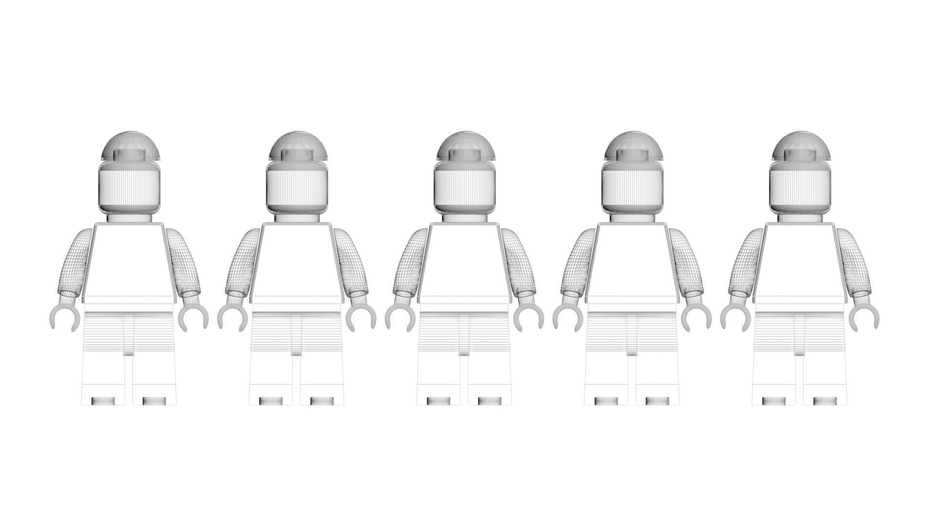 Plastic Lego Mans Set 3D model_20