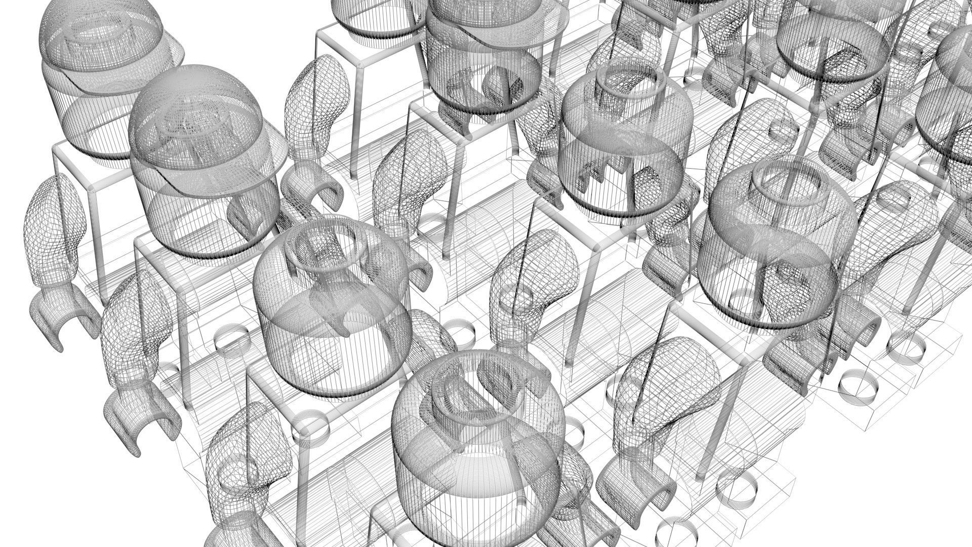 Plastic Lego Mans Set 3D model_18