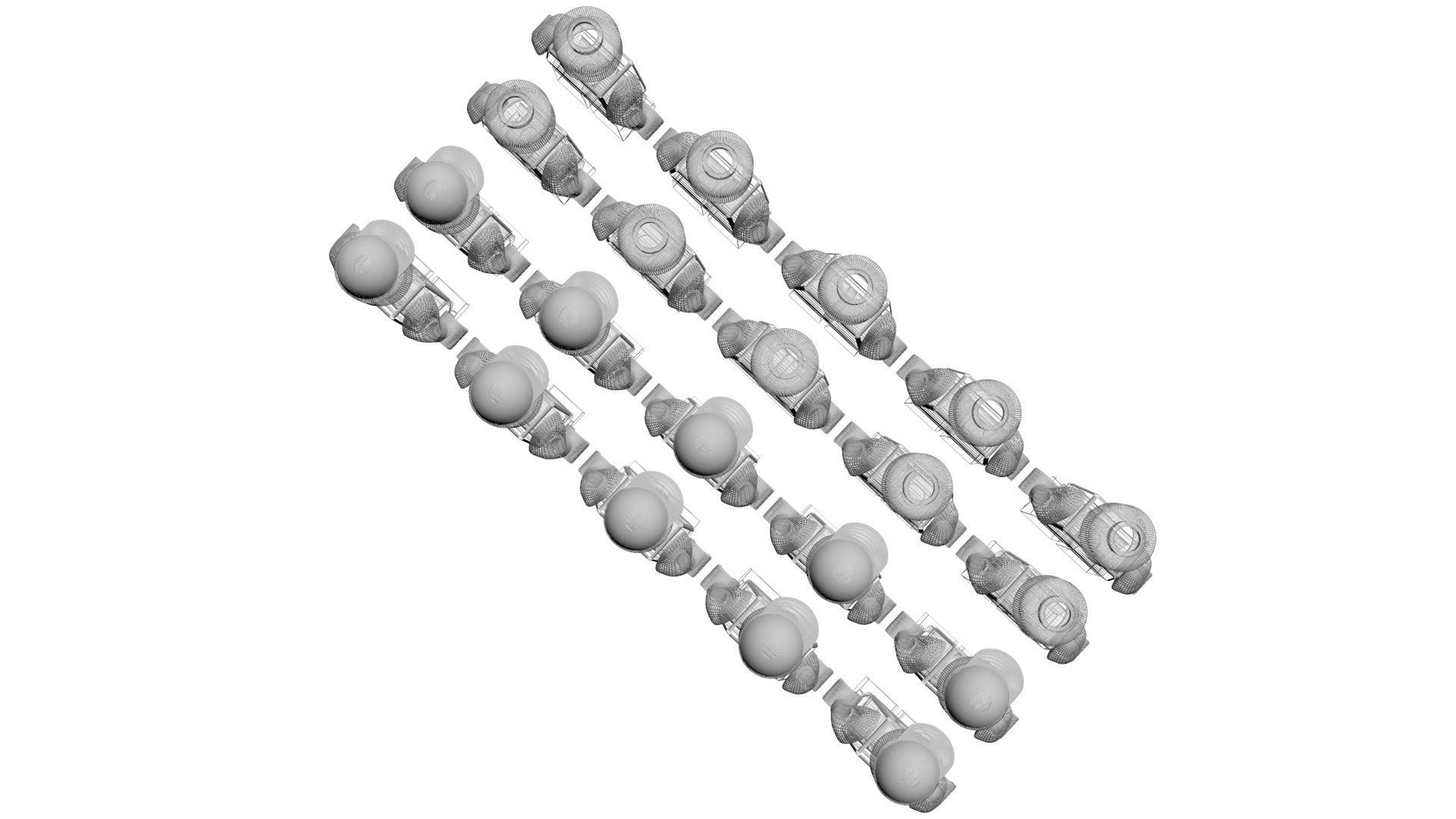 Plastic Lego Mans Set 3D model_16