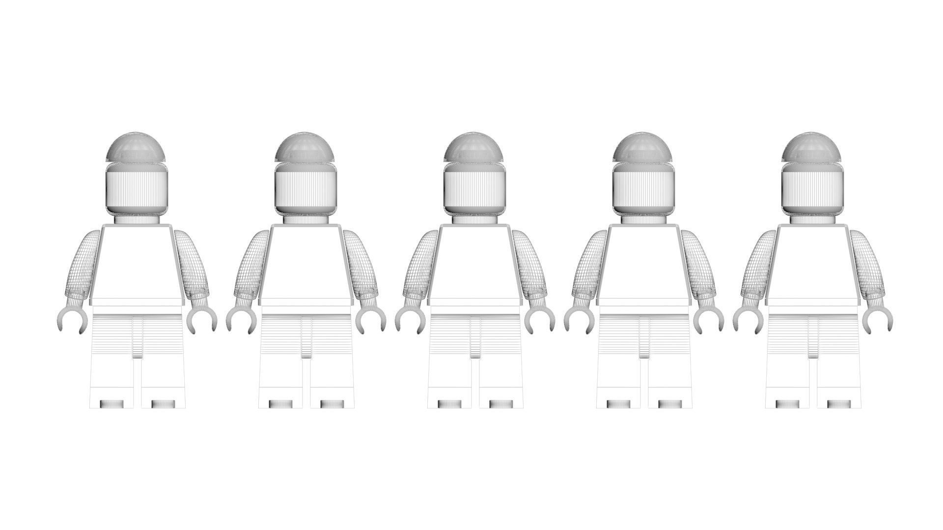 Plastic Lego Mans Set 3D model_23