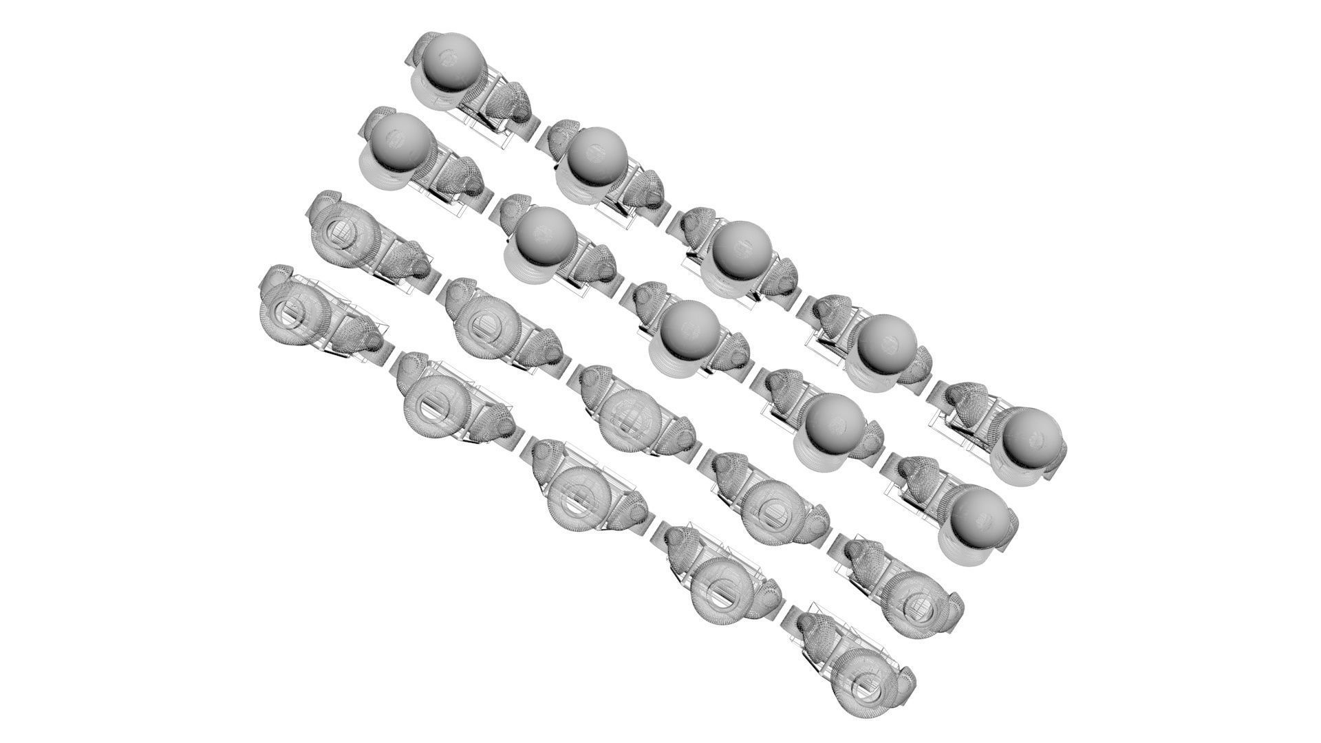 Plastic Lego Mans Set 3D model_14