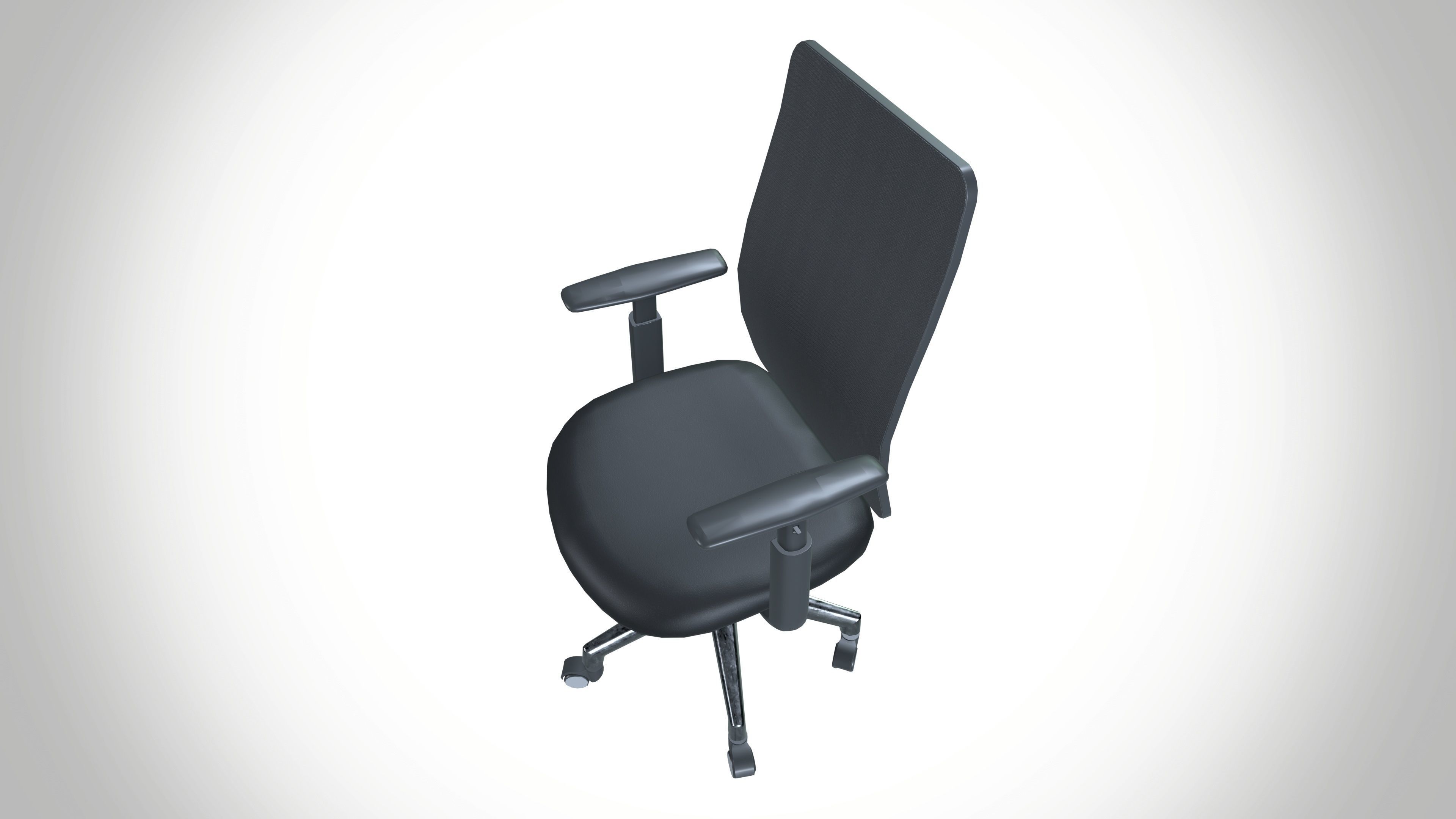 Executive Office Chair Wheel Base 3D model_8