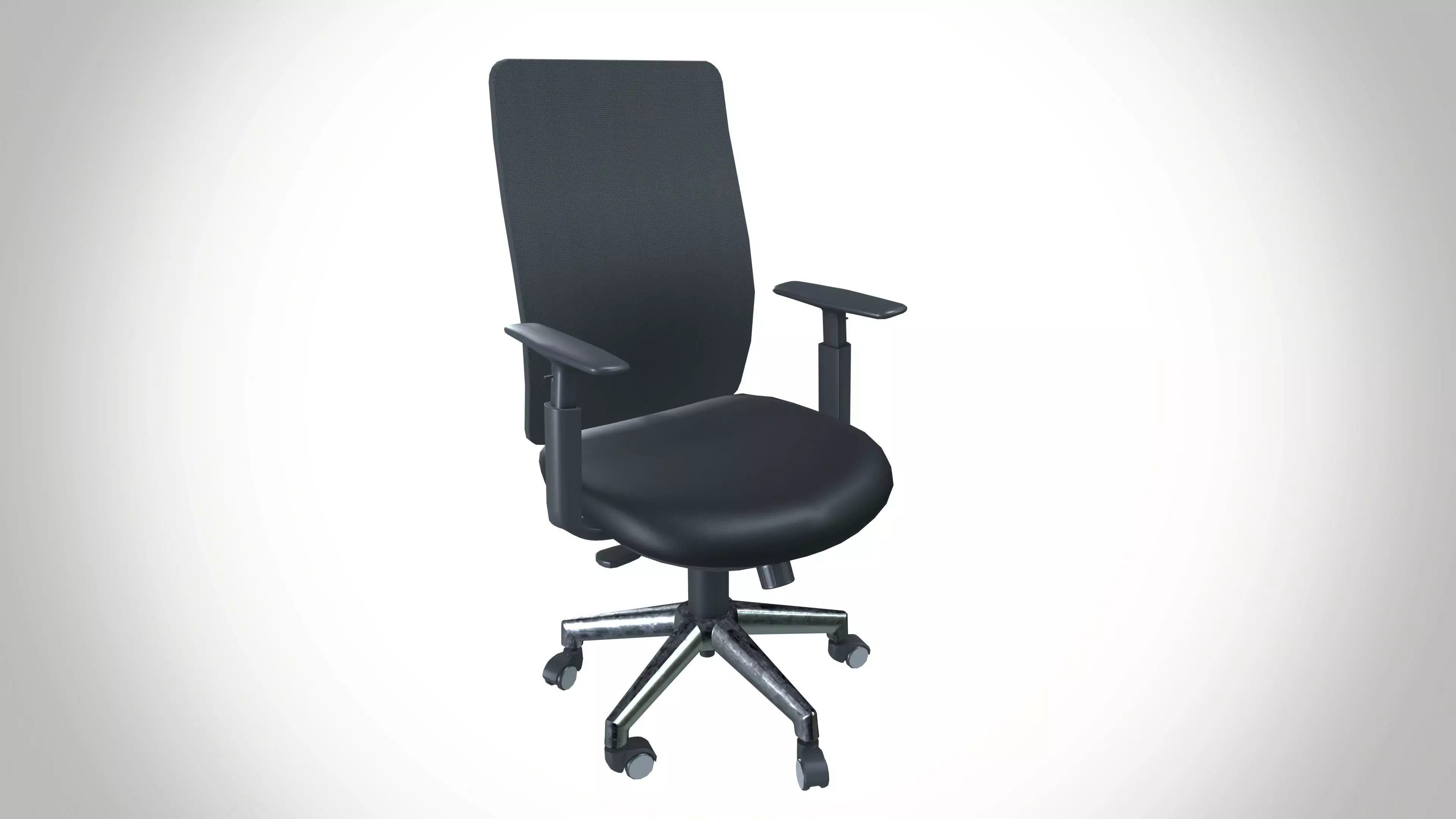 Executive Office Chair Wheel Base 3D model_0