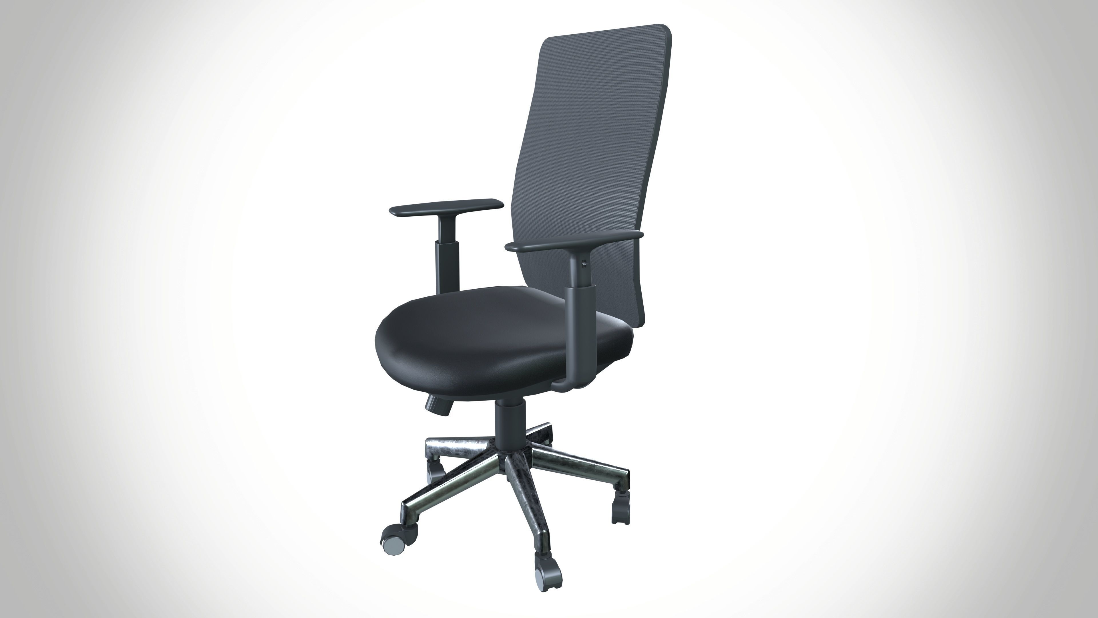 Executive Office Chair Wheel Base 3D model_2