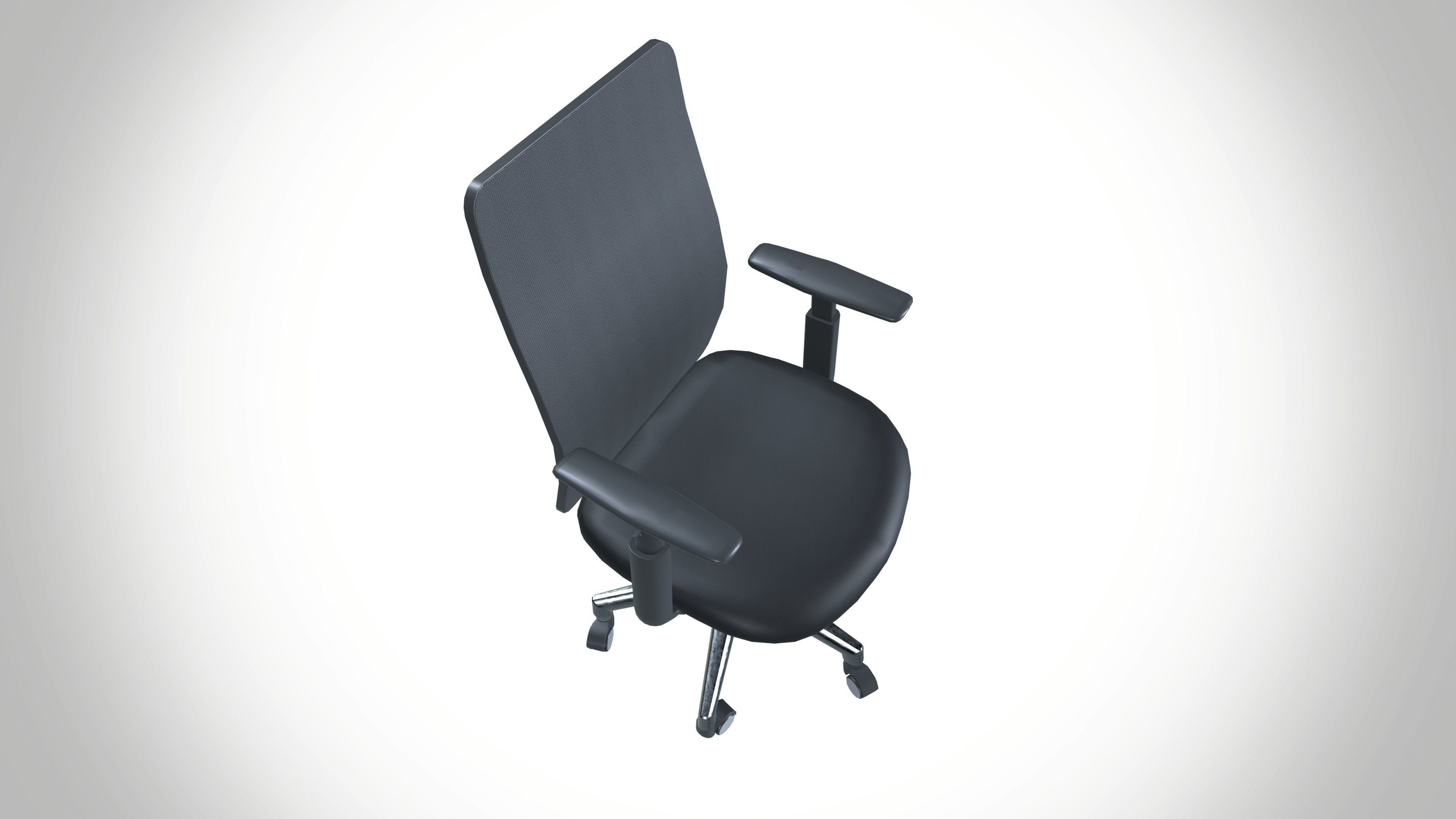 Executive Office Chair Wheel Base 3D model_7