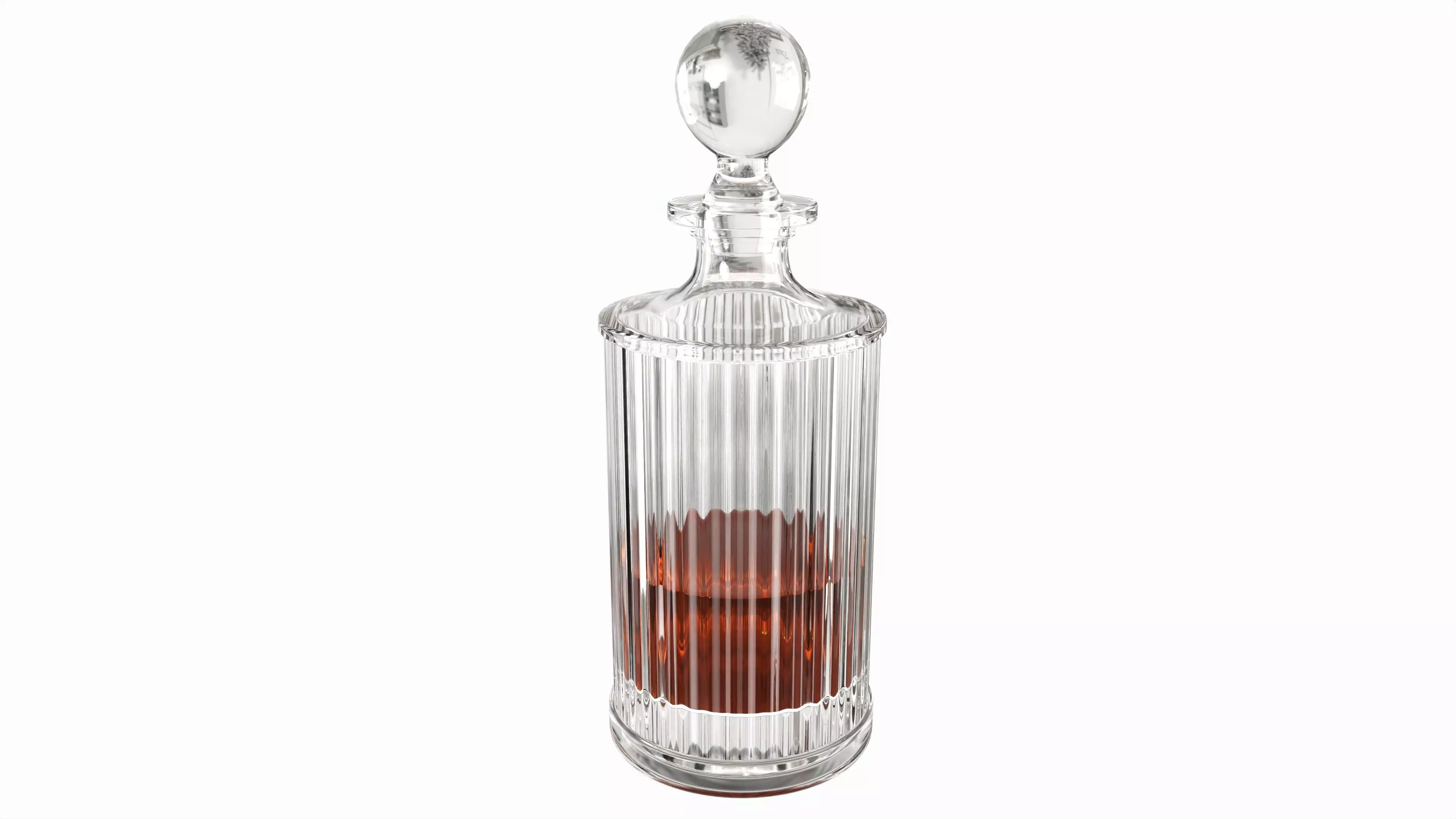 Bourbon Brandy Liquor Rum Whiskey Decanter 3D model_0