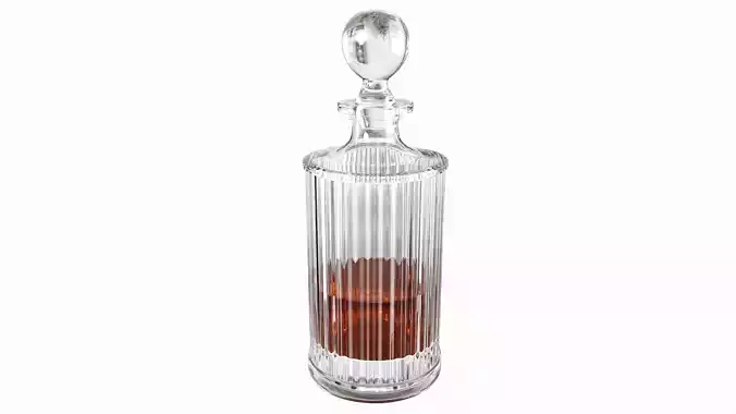 Bourbon Brandy Liquor Rum Whiskey Decanter 3D model