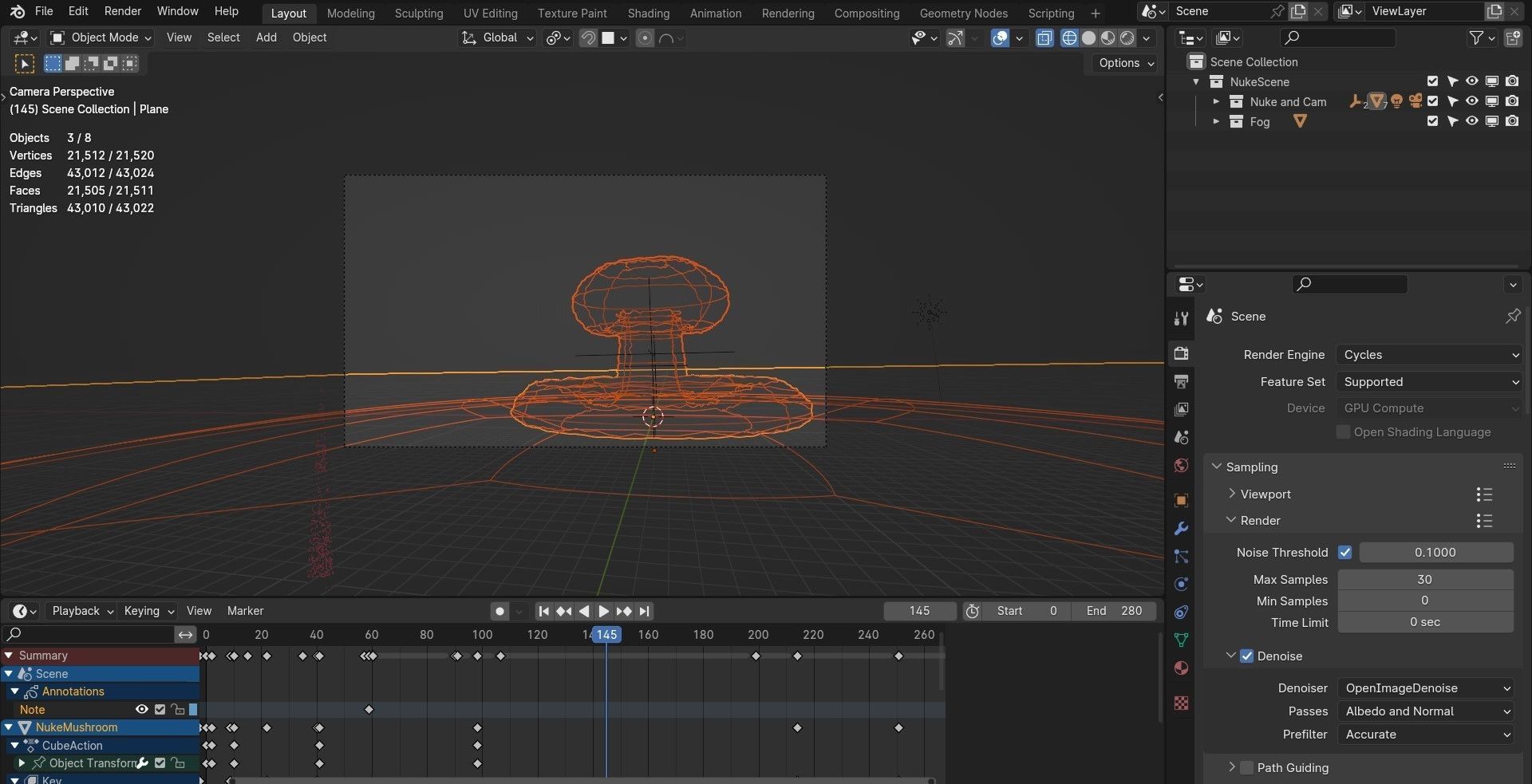 Nuclear explosion Animated Mushroom Cloud   3D model_4