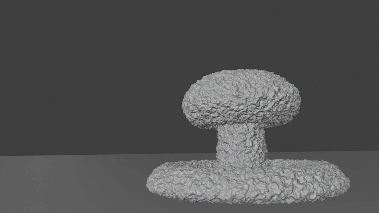 Nuclear explosion Animated Mushroom Cloud   3D model_3