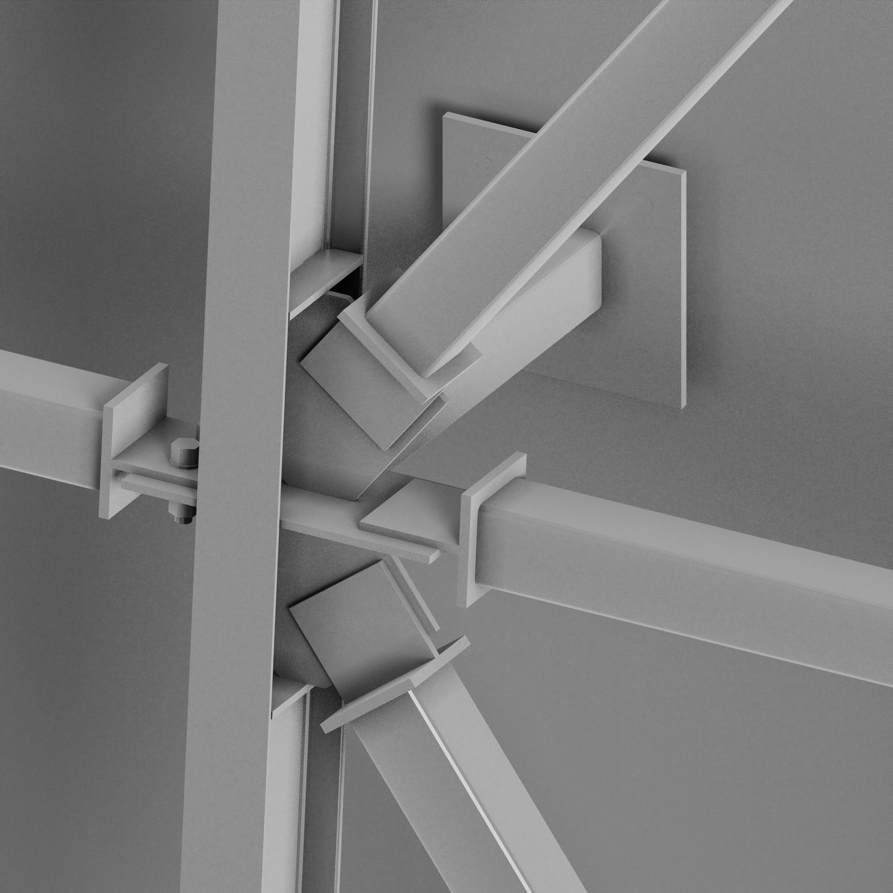 Facade Low-poly 3D model_6