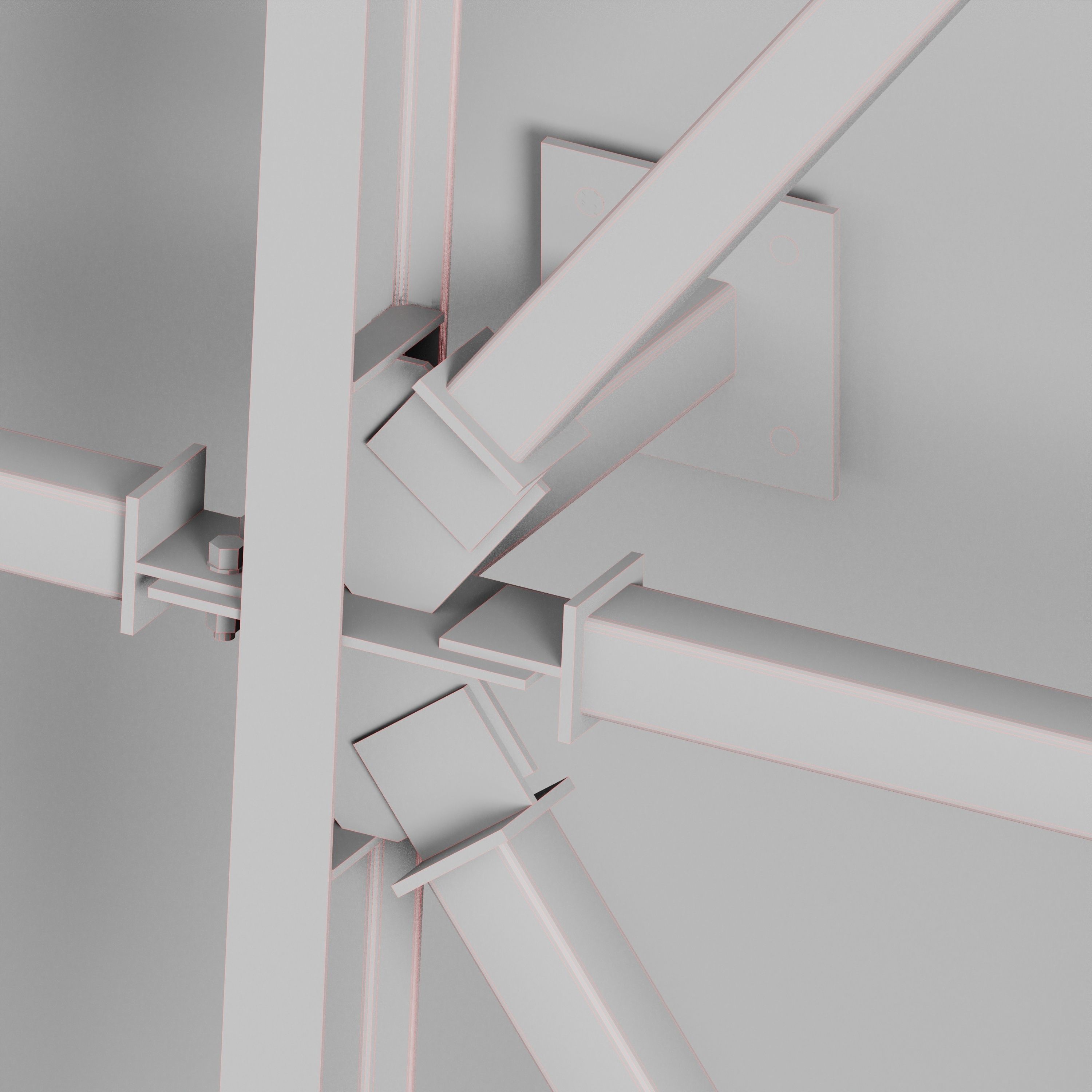 Facade Low-poly 3D model_7