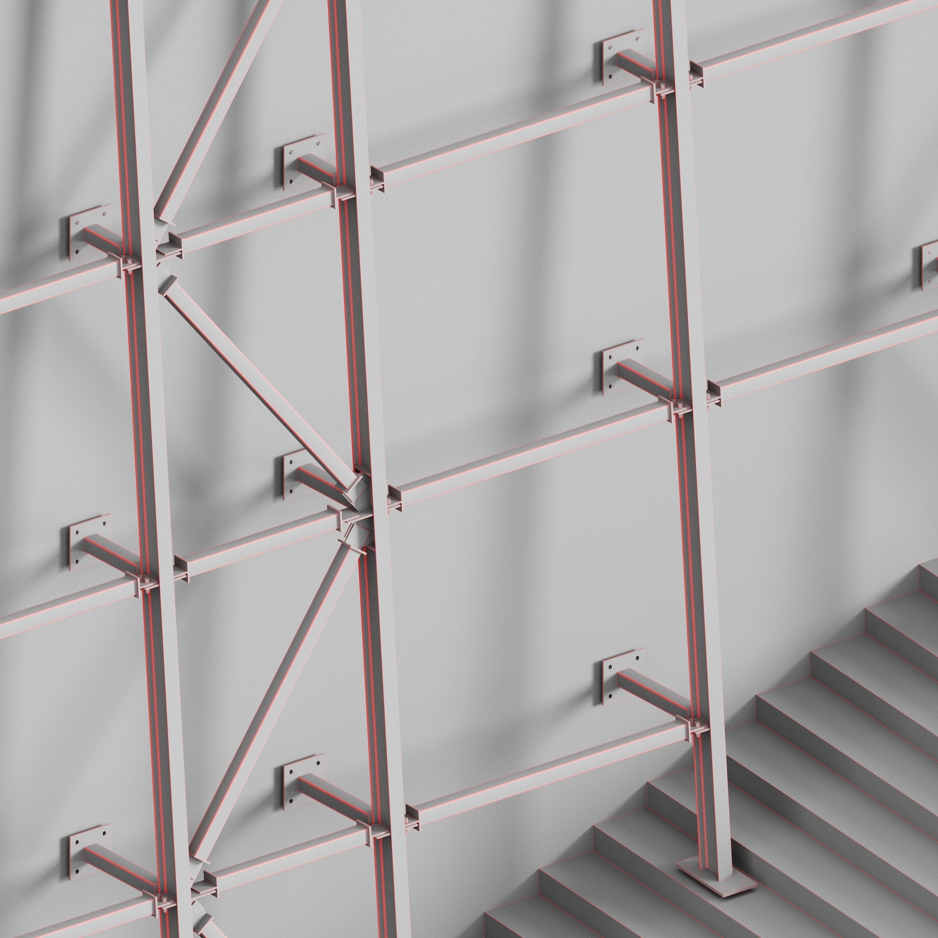 Facade Low-poly 3D model_4