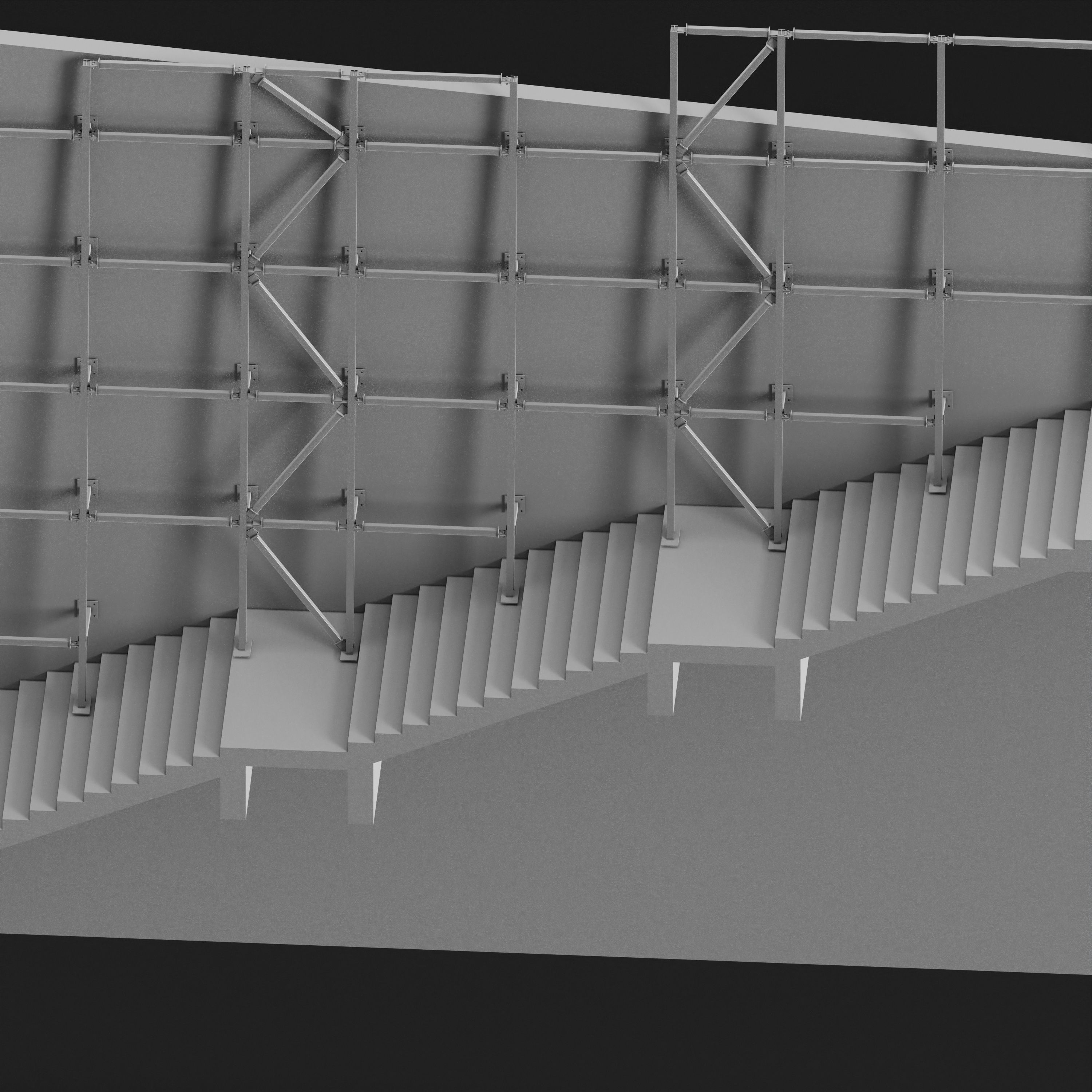 Facade Low-poly 3D model_2