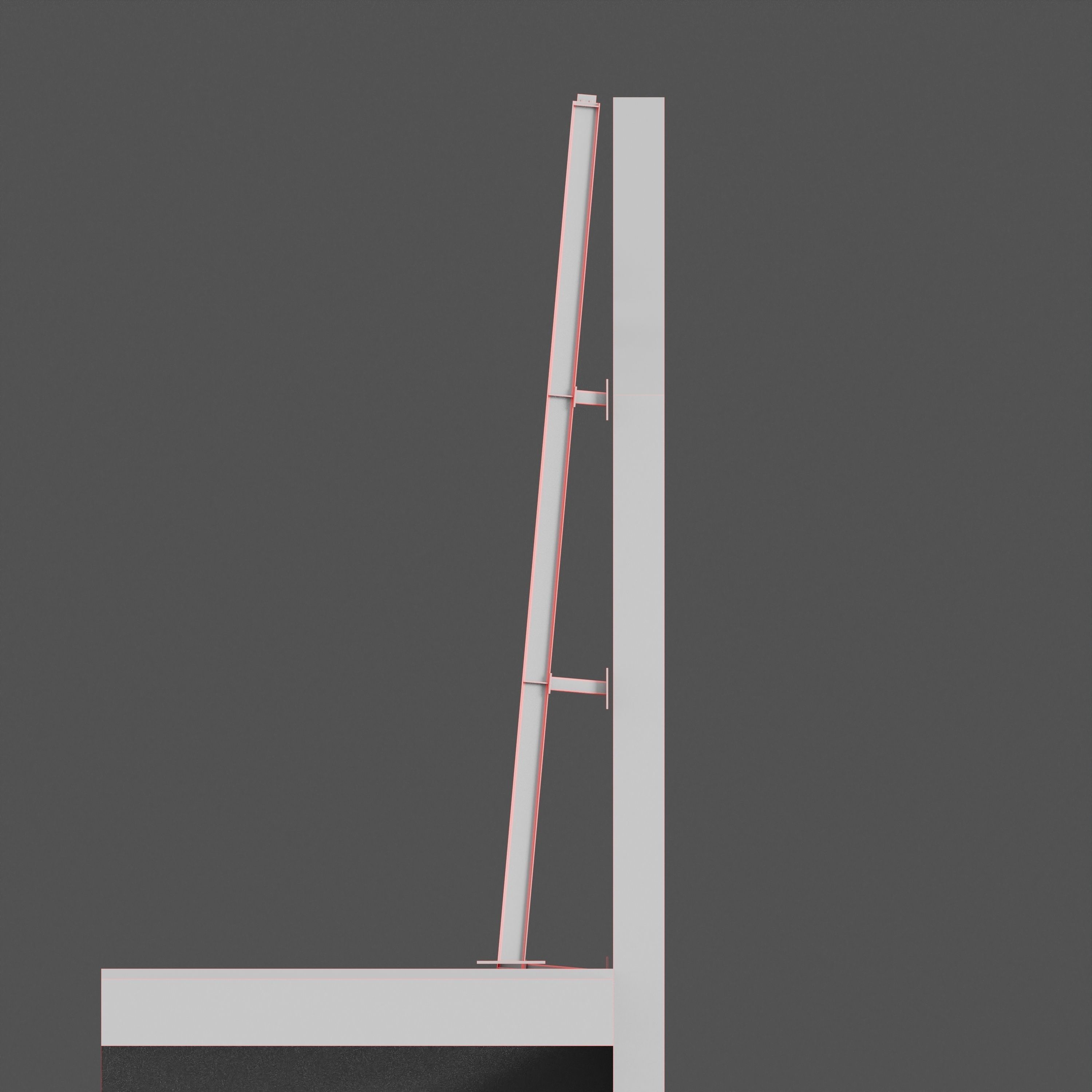 Facade Low-poly 3D model_11