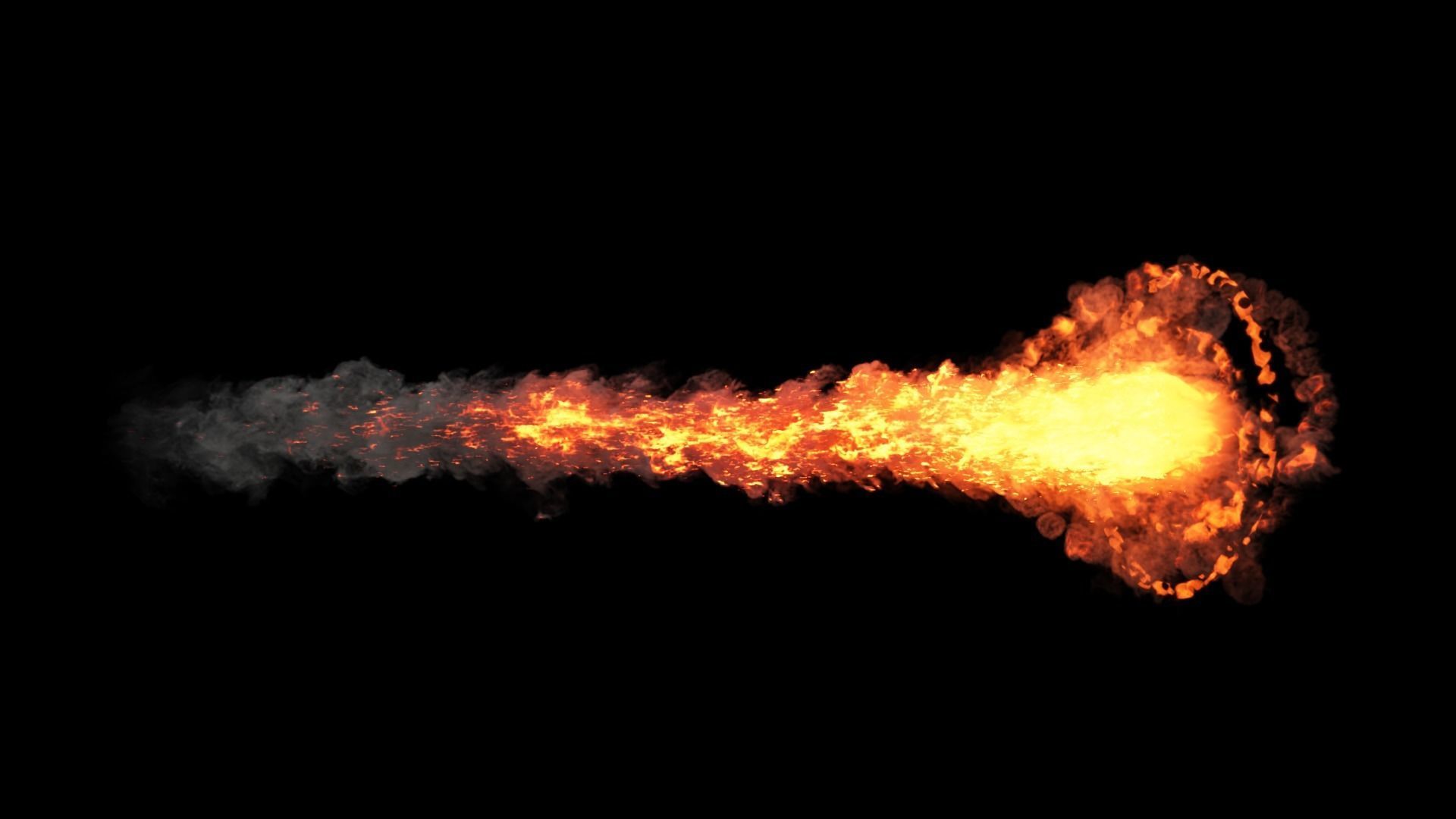 High Resolution Smoke Fire Trail Animations 3D model_12