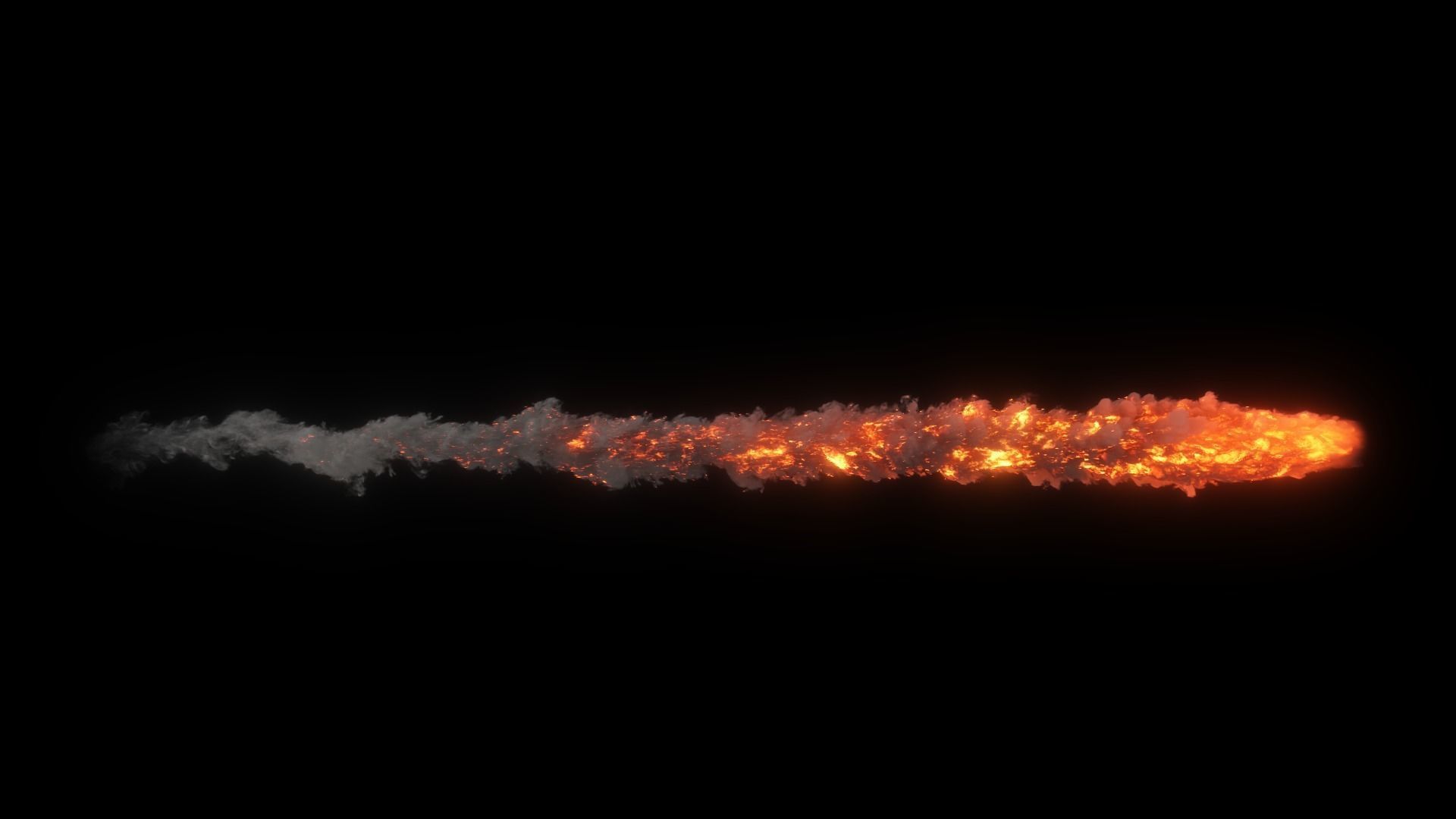 High Resolution Smoke Fire Trail Animations 3D model_4
