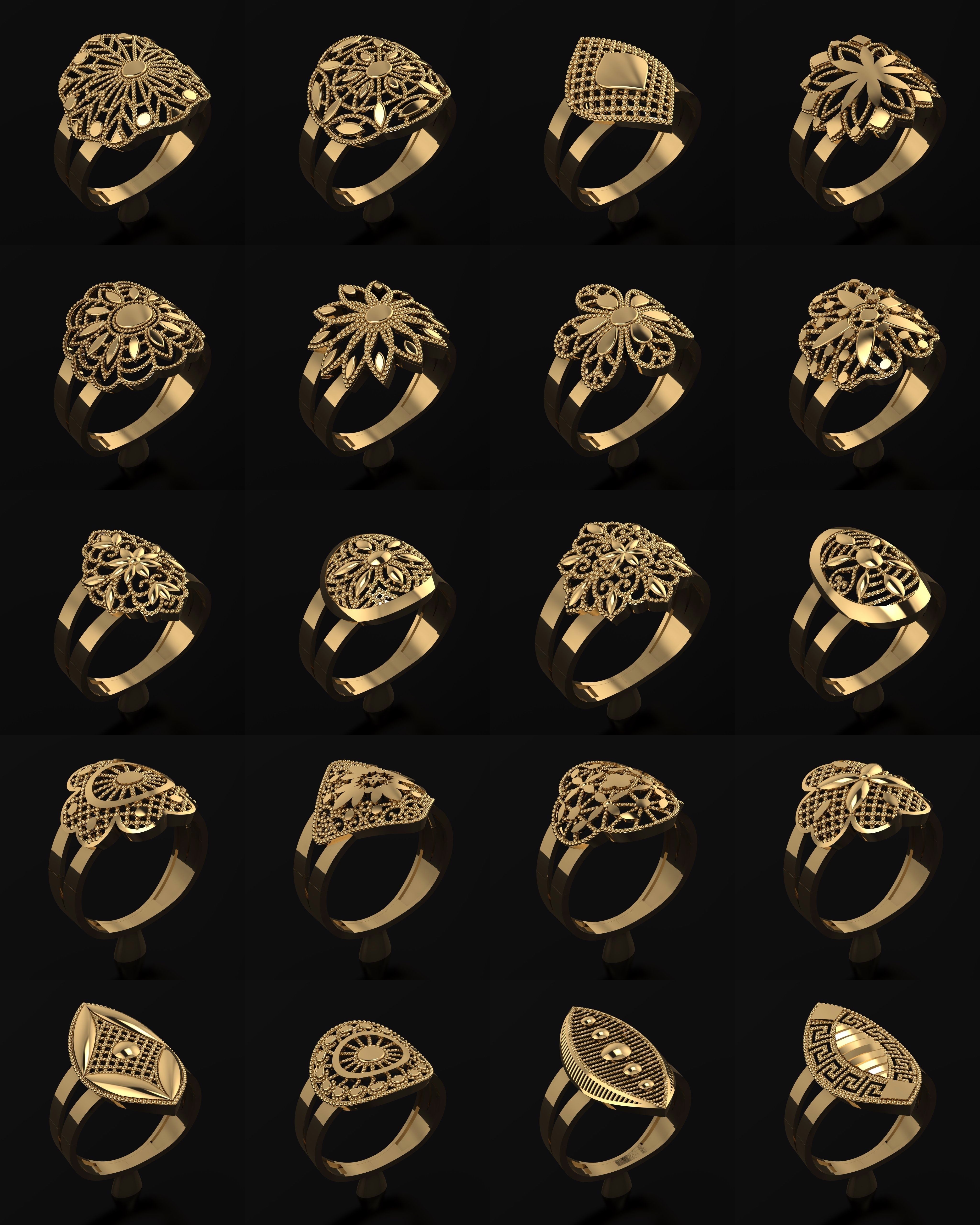 35 NEW MODEL - RING SIZE 18 -GOLD PARK 3D print model_1
