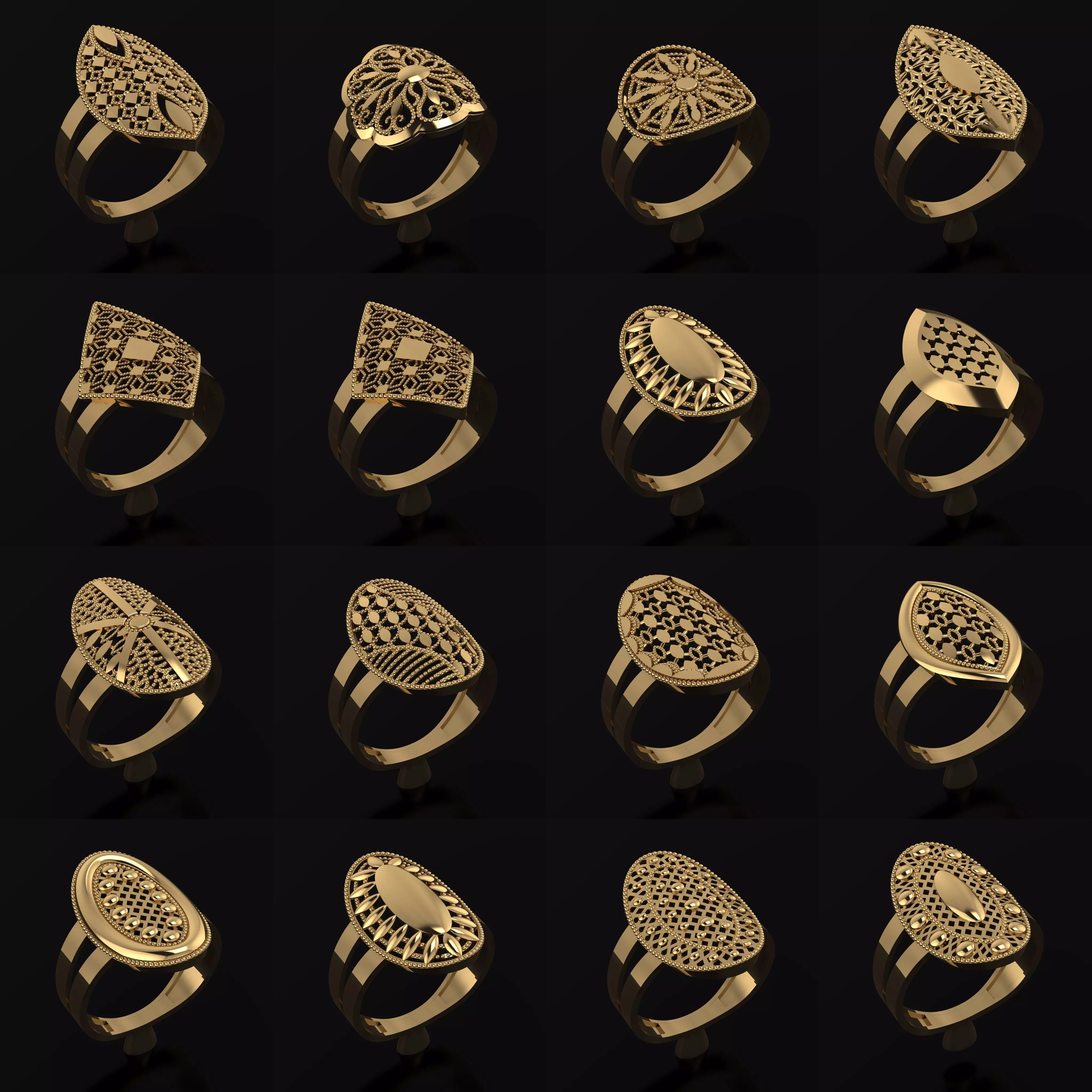 35 NEW MODEL - RING SIZE 18 -GOLD PARK 3D print model_0