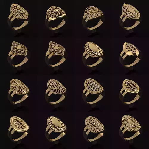 35 NEW MODEL - RING SIZE 18  -GOLD PARK