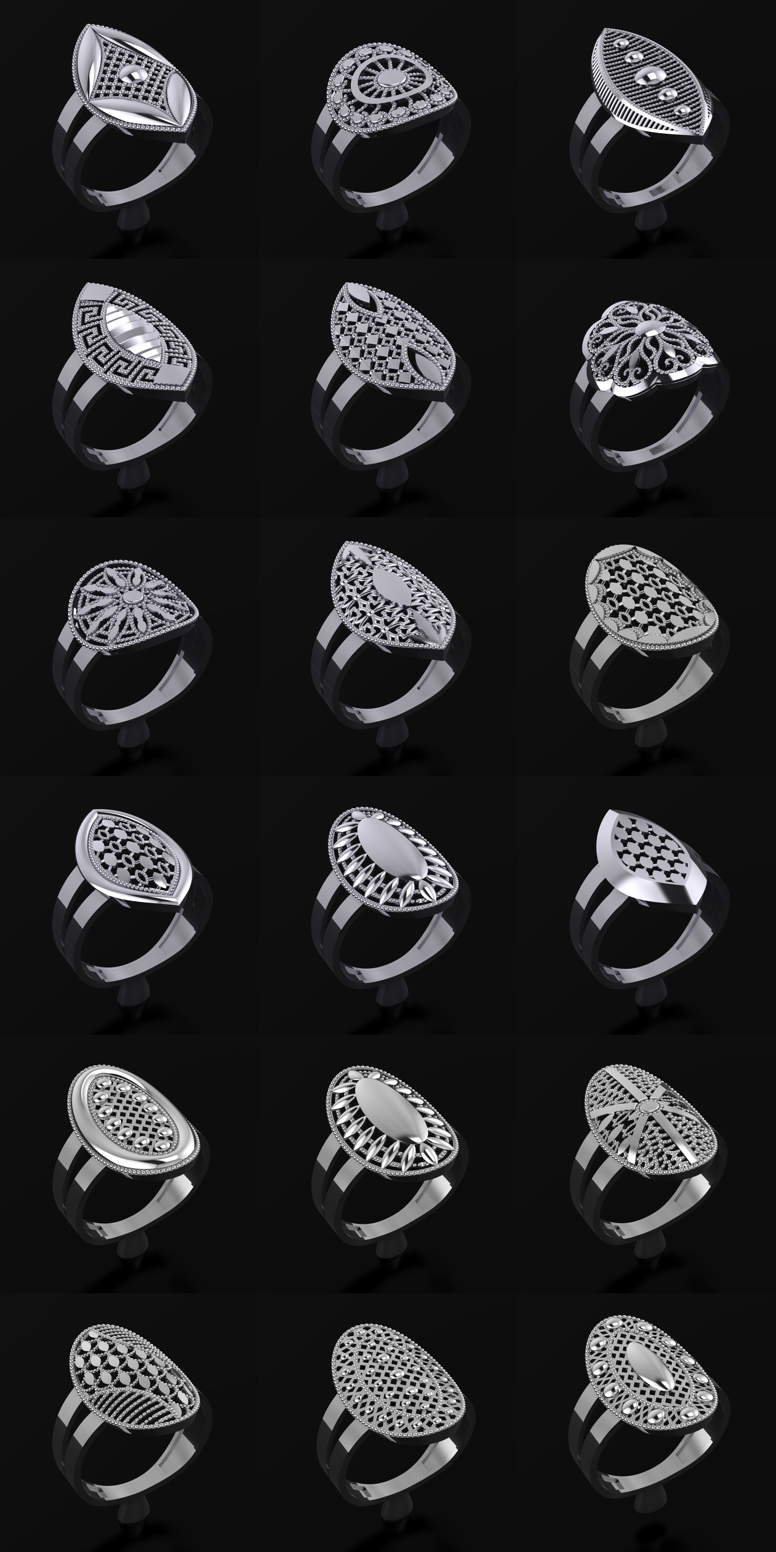 35 NEW MODEL - RING SIZE 18 -GOLD PARK 3D print model_2