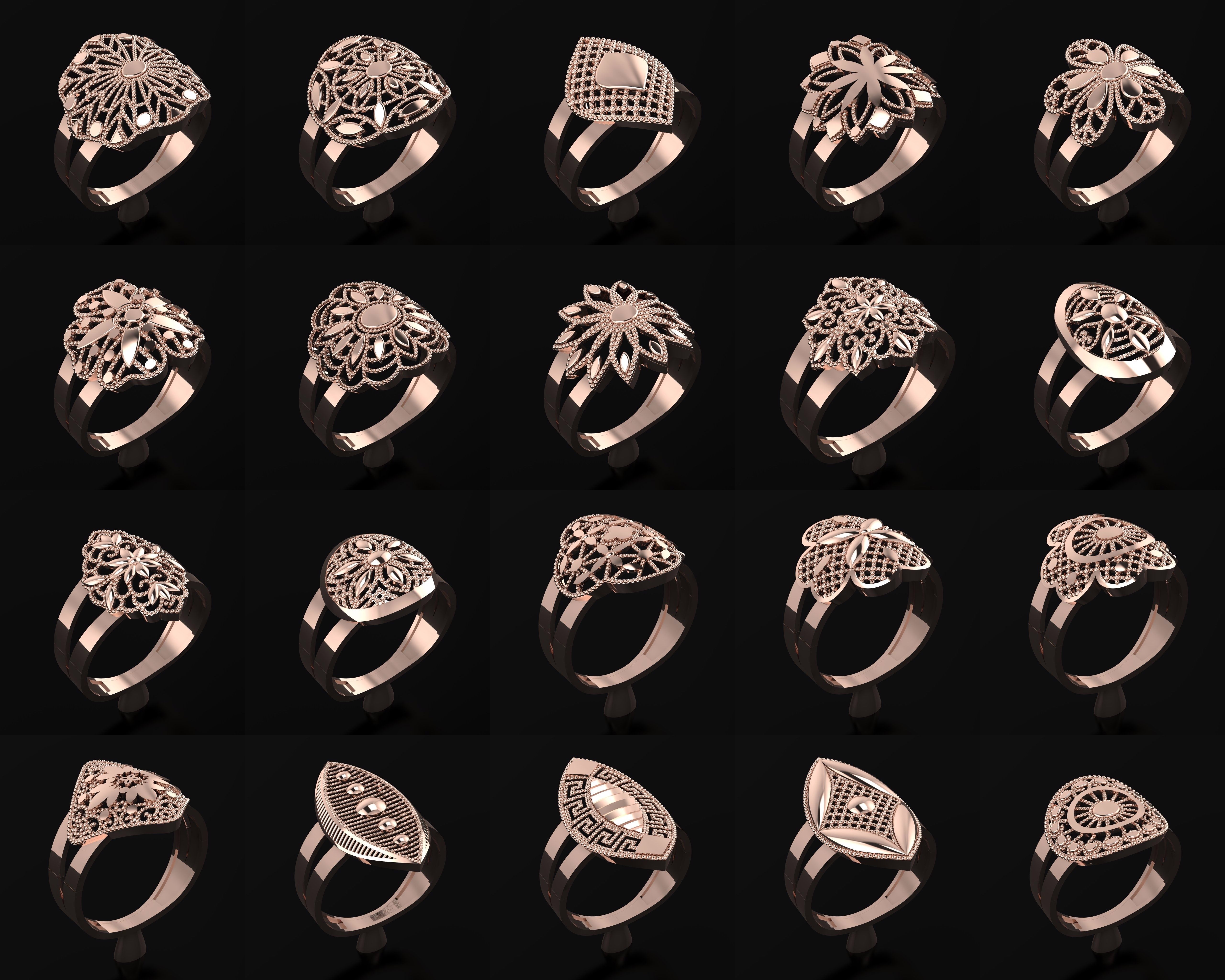 35 NEW MODEL - RING SIZE 18 -GOLD PARK 3D print model_4
