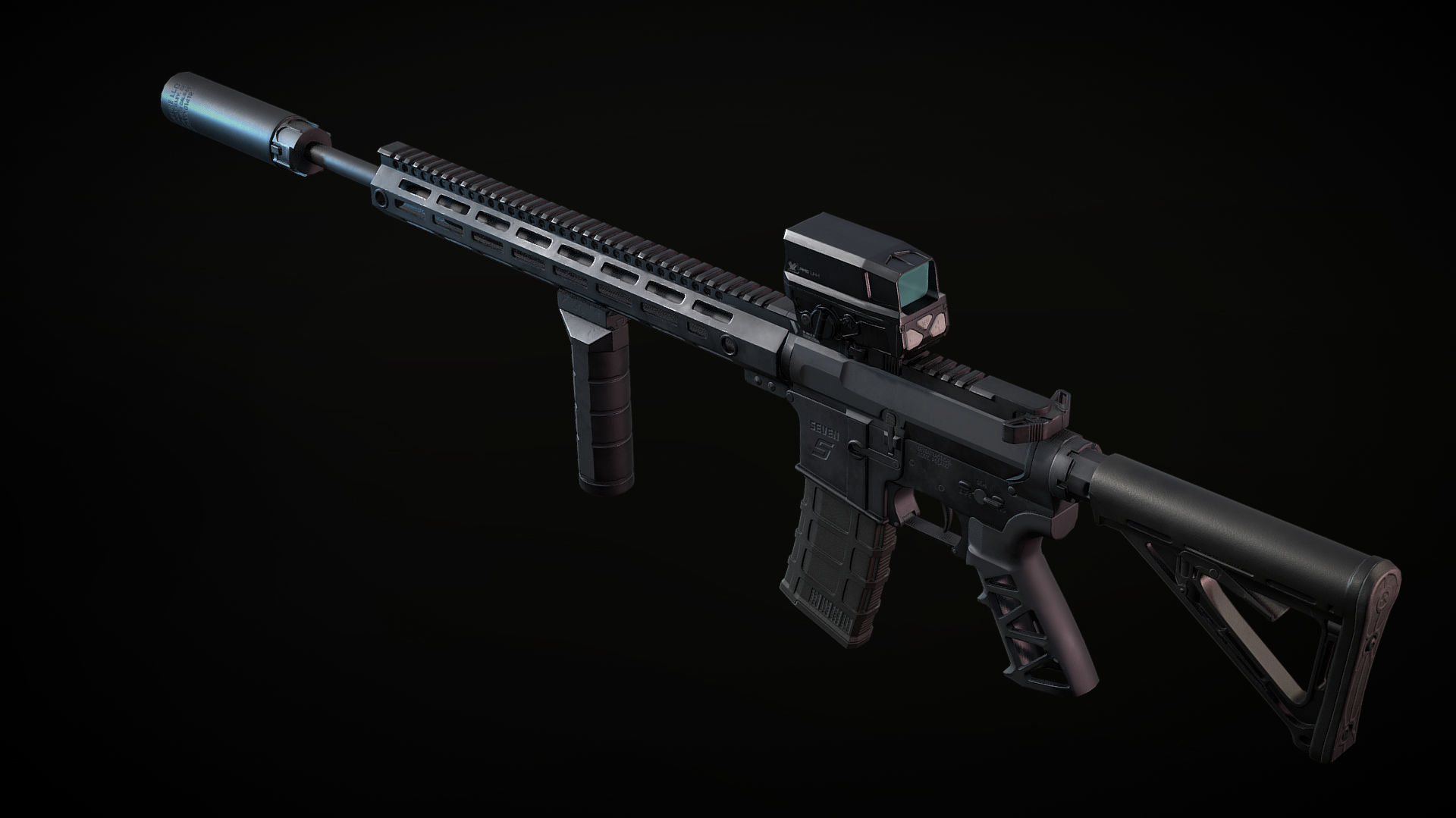 custom-ar-15-rifle 3D model_2