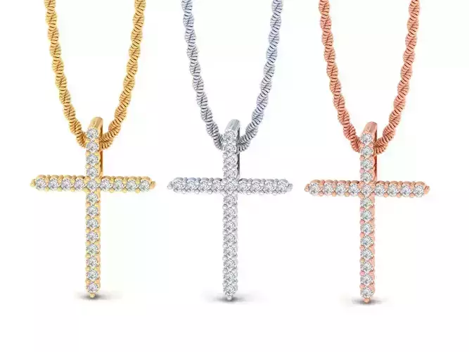 Solitaire Cross One inch tall