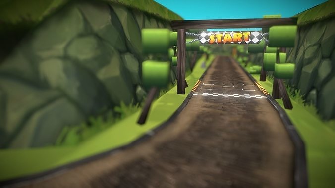 V5 Island Forest Low-poly 3D model