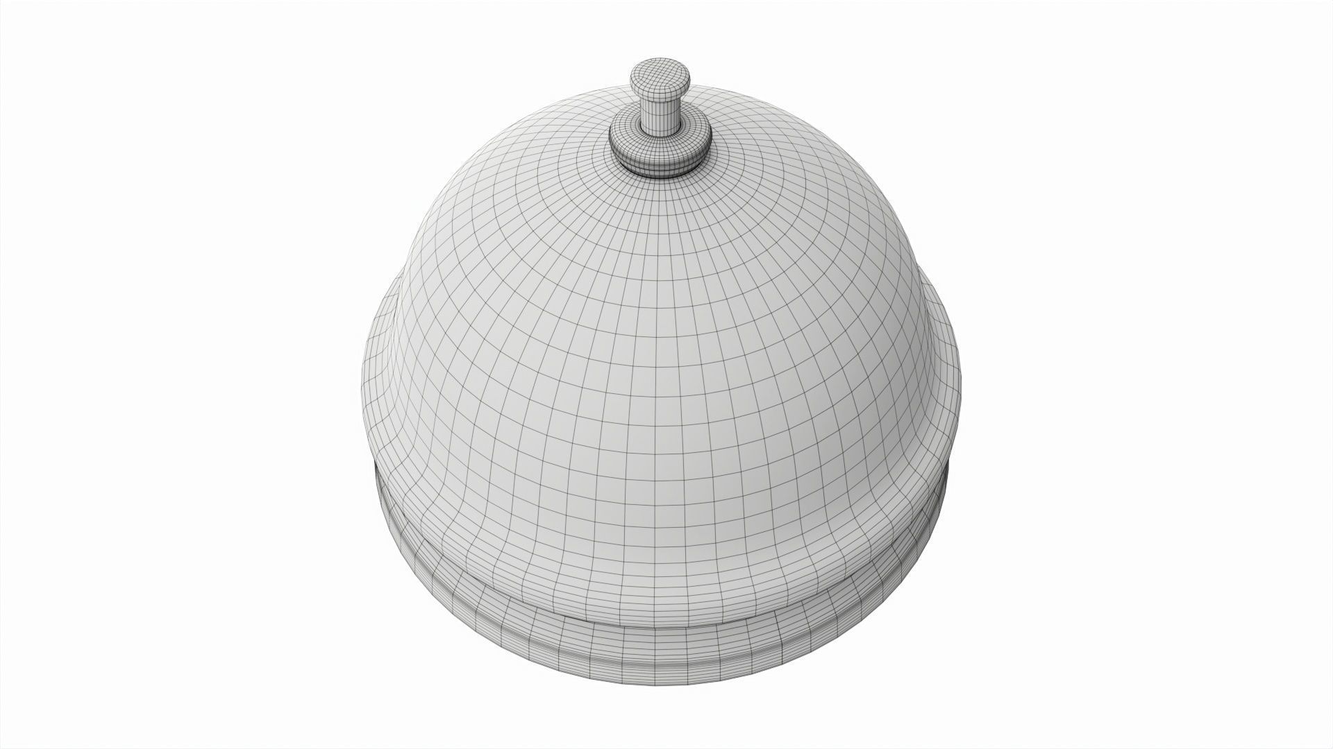 Reception bell classic 3D model_4