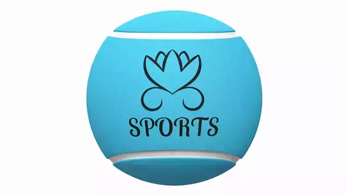 Tennis ball blue 3D model