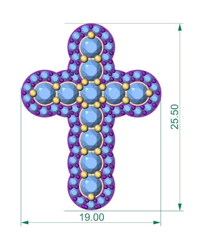 Solitaire Pendant one inch  3D print model_1