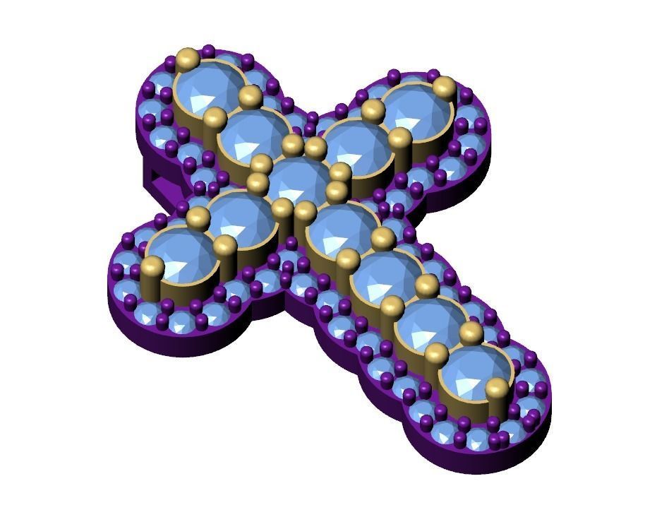 Solitaire Pendant one inch  3D print model_2