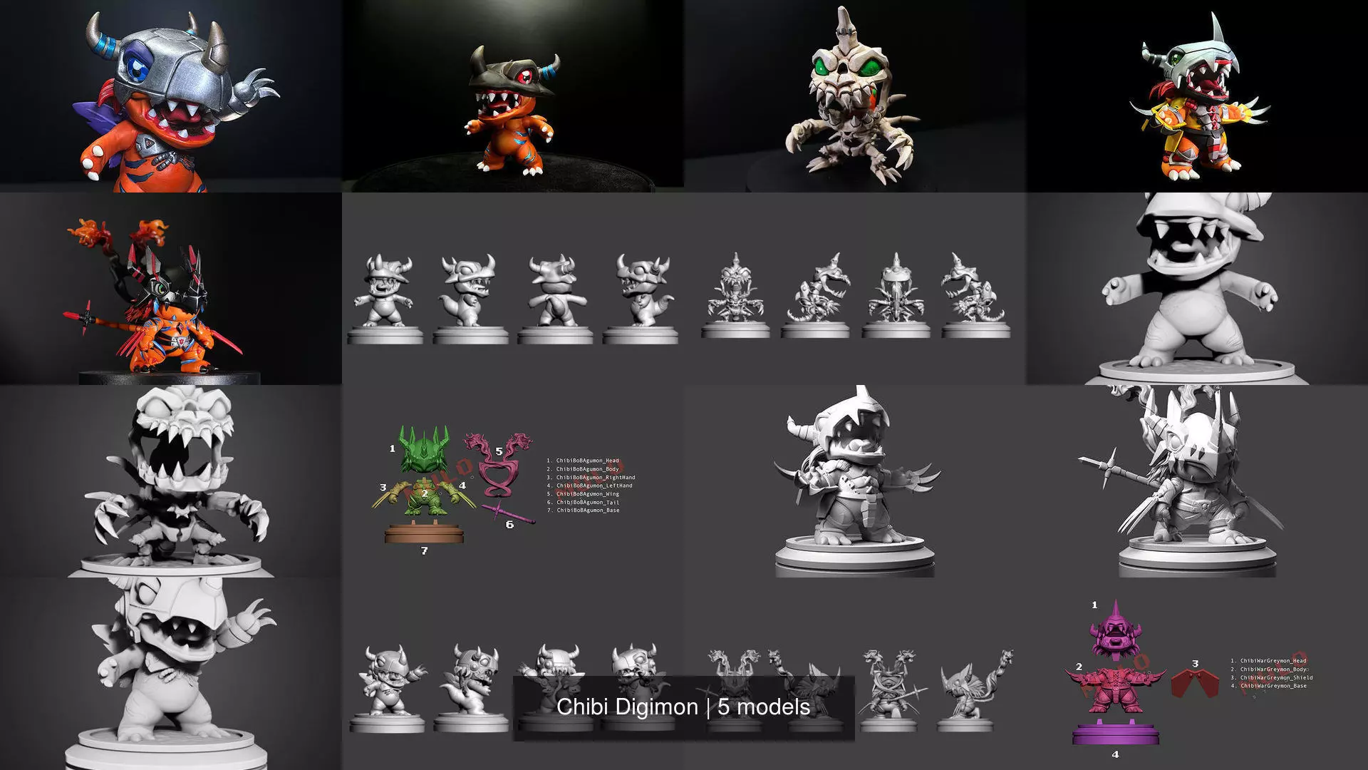 Chibi Digimon 3D Model Collection_1