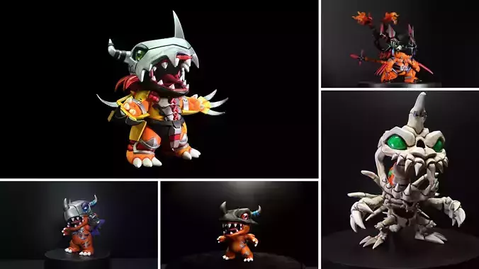 Chibi Digimon 3D Model Collection