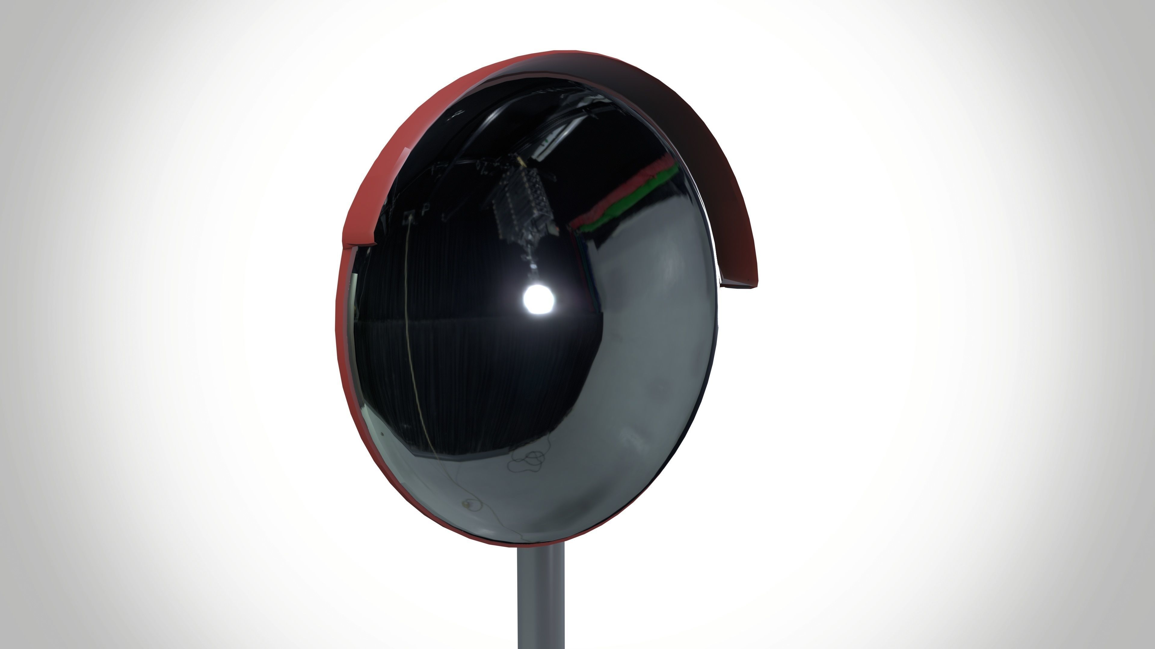 Industrial Safety Mirror Low-poly 3D model_6