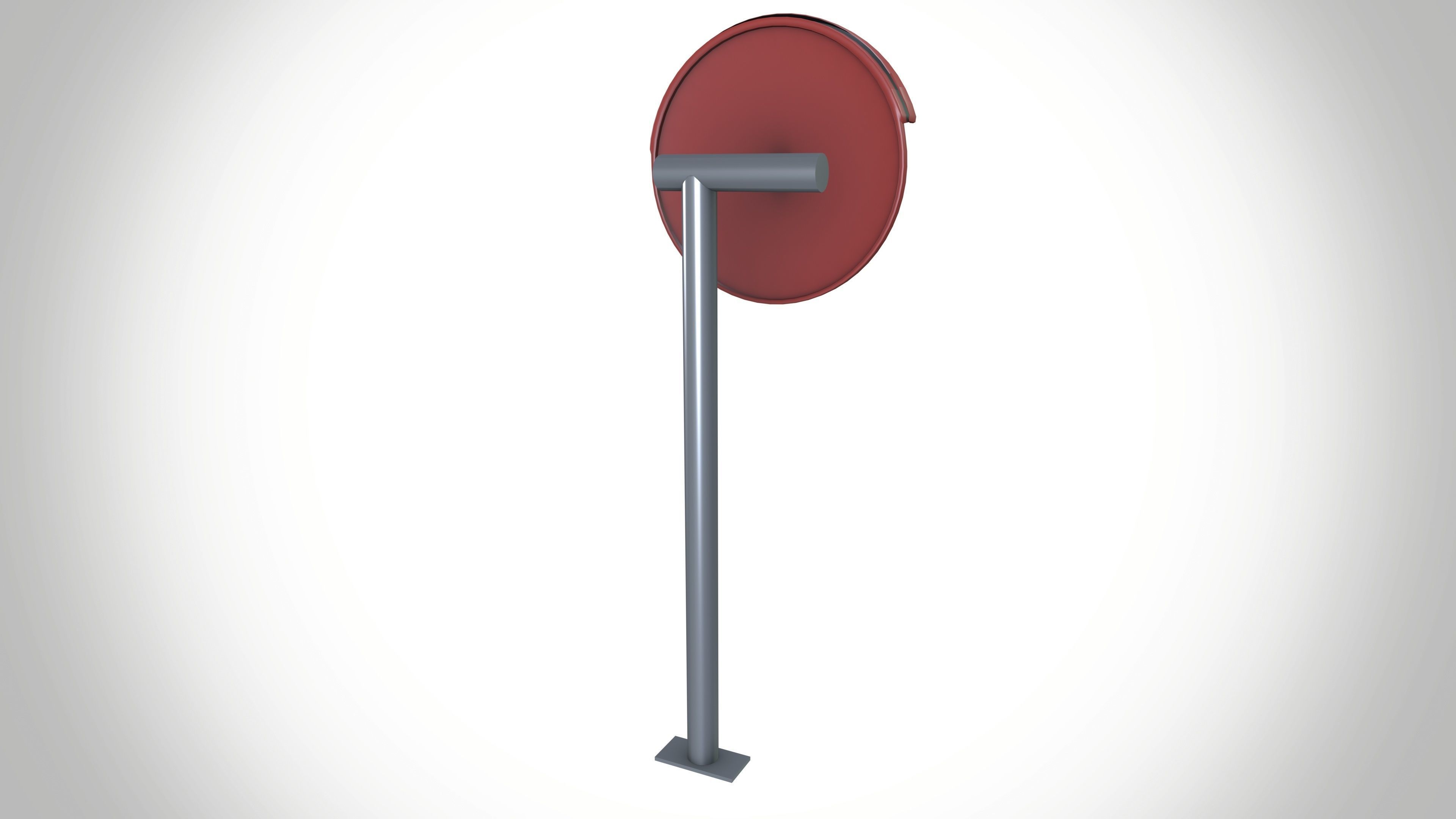 Industrial Safety Mirror Low-poly 3D model_4