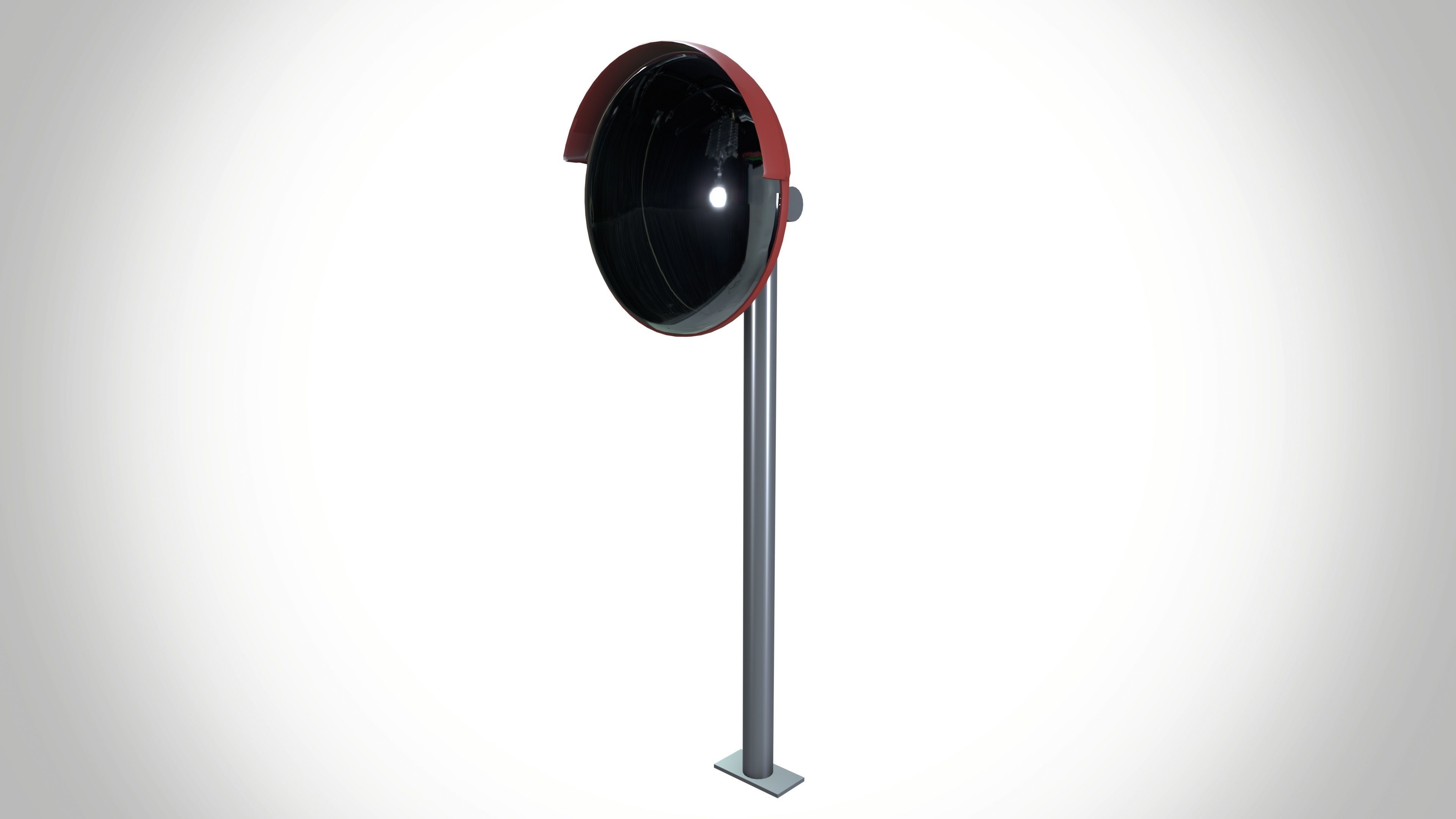 Industrial Safety Mirror Low-poly 3D model_2