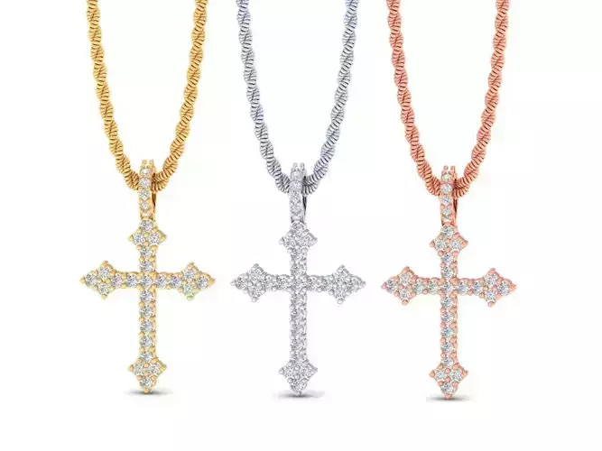 Solitaire cross one inch